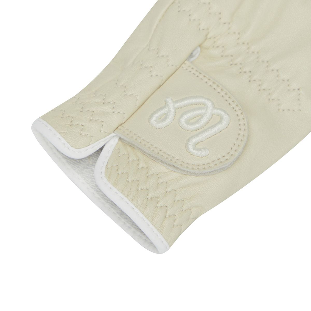 말본 골프(MALBON GOLF) 공용 M 자수 로고 왼손 장갑 IVORY