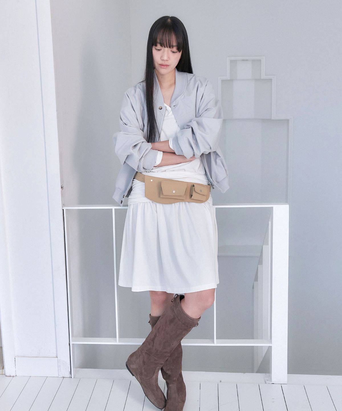 아우로(OURO) SNAP BELT BAG [ BUTTER ]