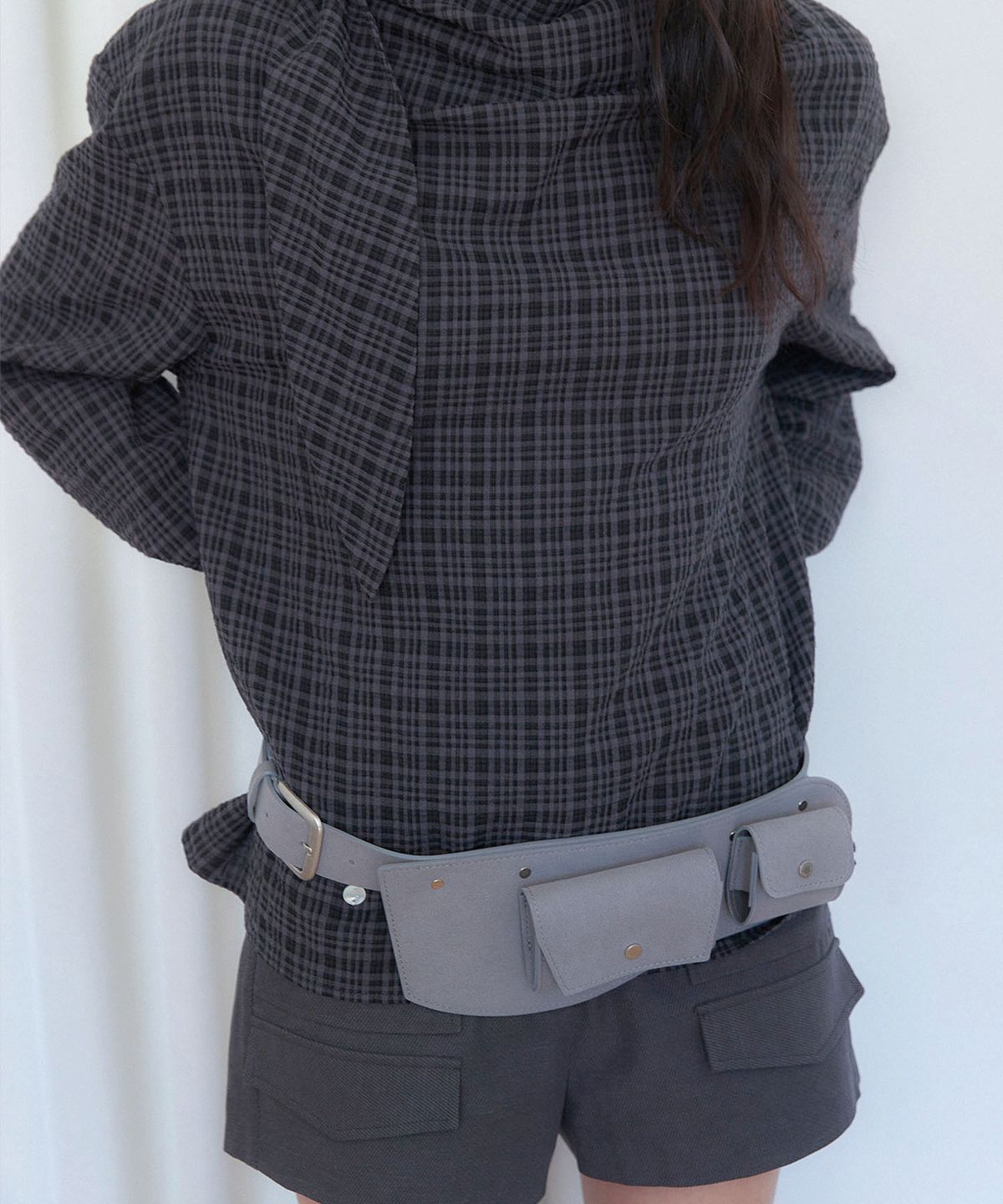 아우로(OURO) SNAP BELT BAG [ PALE BLUE ]