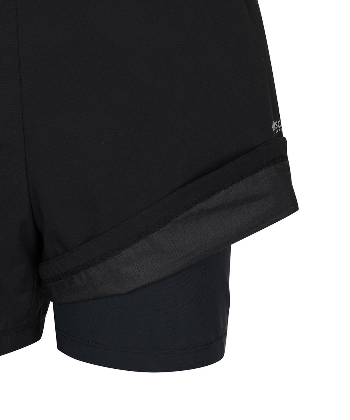 디스커버리 익스페디션(DISCOVERY EXPEDITION) 여성 퍼텍스 2IN1 러닝 쇼츠 (BLACK)