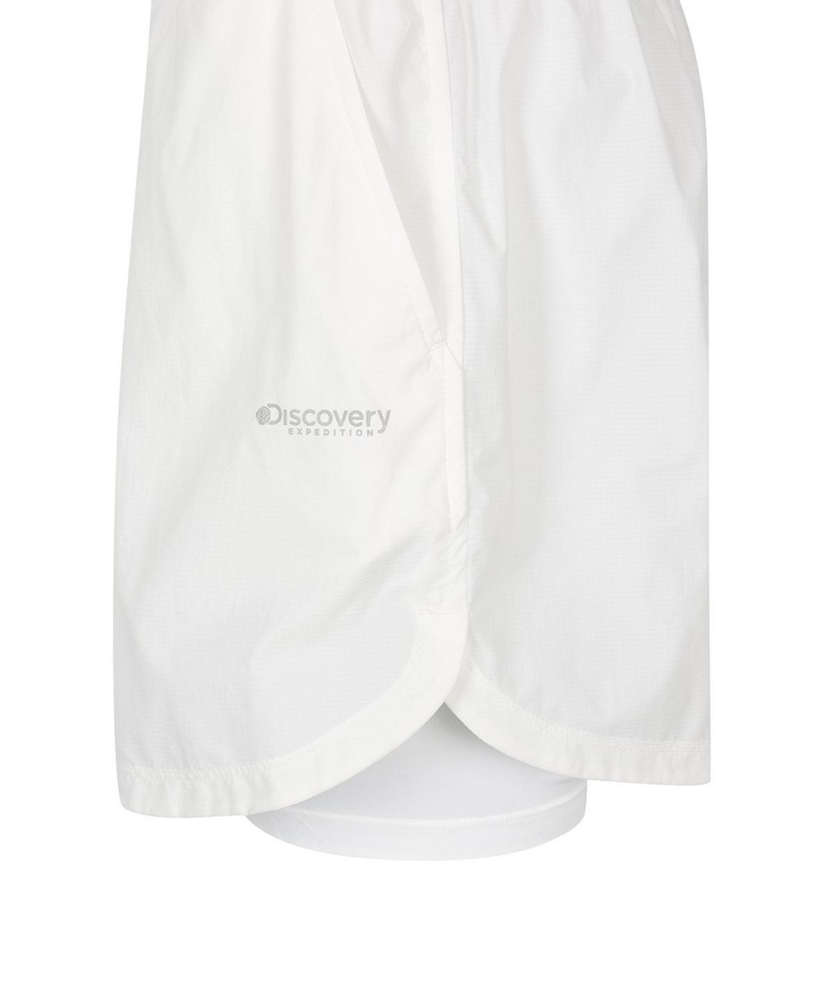 디스커버리 익스페디션(DISCOVERY EXPEDITION) 여성 퍼텍스 2IN1 러닝 쇼츠 (WHITE)
