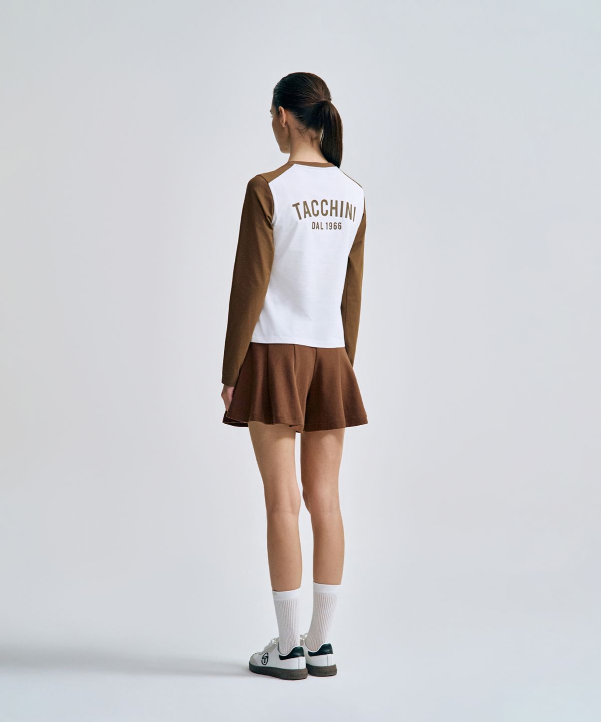 세르지오 타키니(SERGIO TACCHINI) W 쿨매치 컬러블럭 긴팔 티셔츠 (Brown)