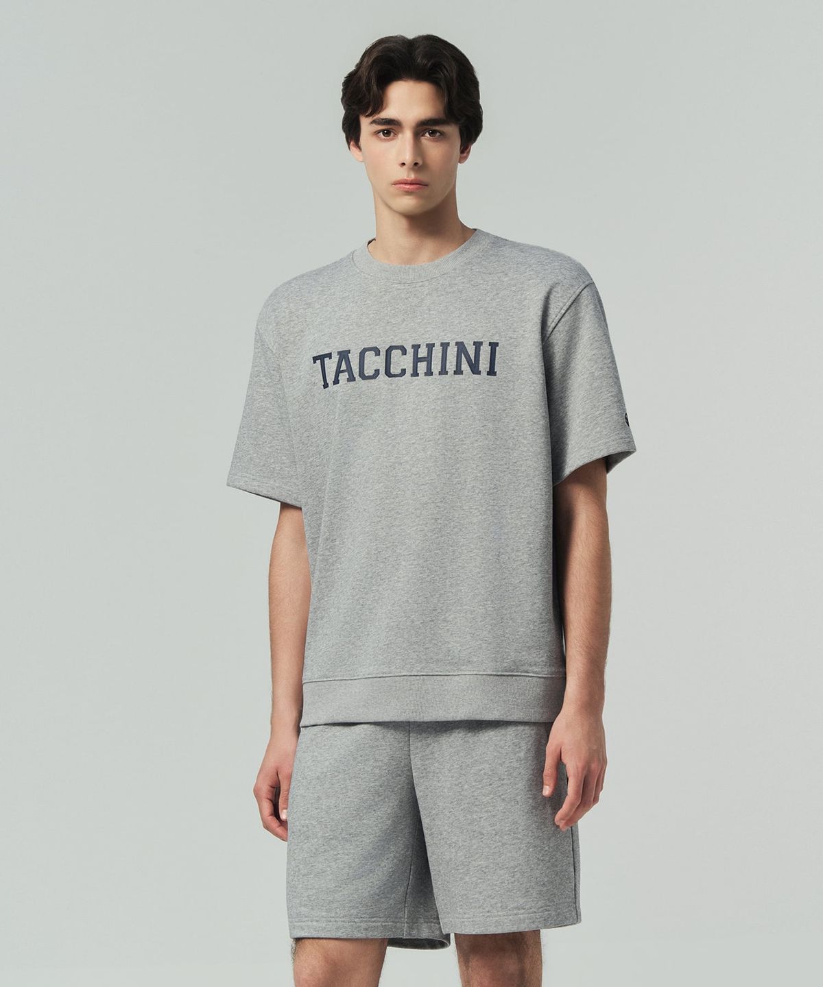 세르지오 타키니(SERGIO TACCHINI) M 쿠쉬라이트 프렌치 반팔 맨투맨 (Melange Grey)