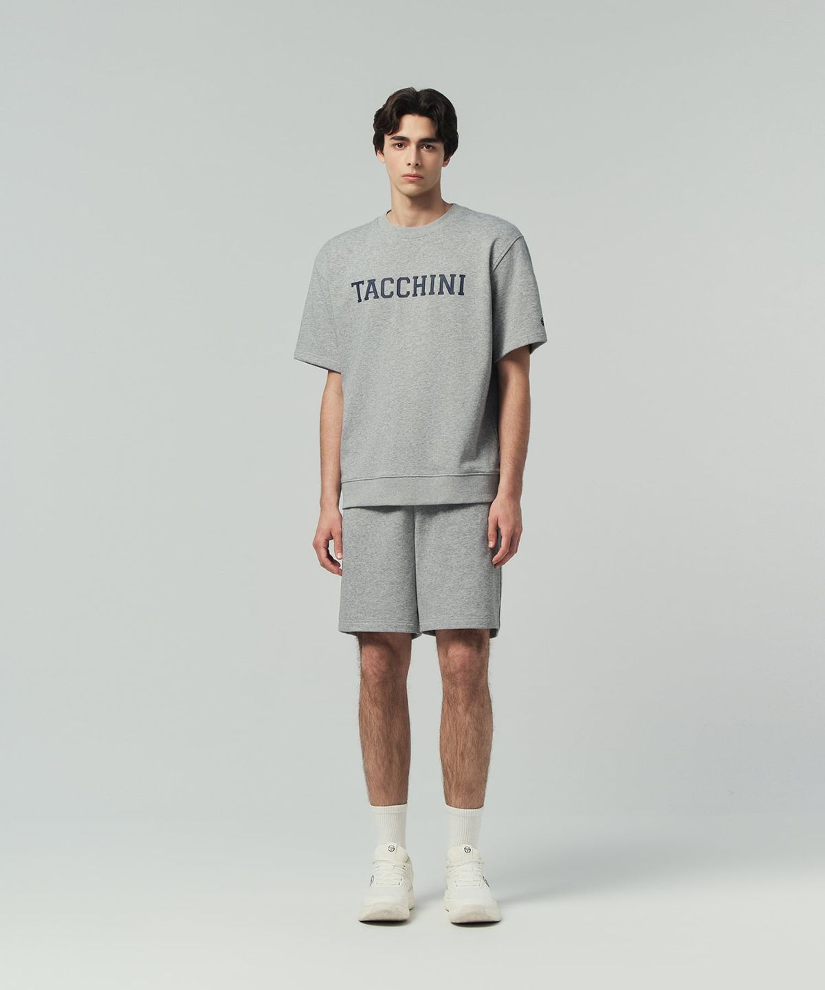 세르지오 타키니(SERGIO TACCHINI) M 쿠쉬라이트 프렌치 반팔 맨투맨 (Melange Grey)