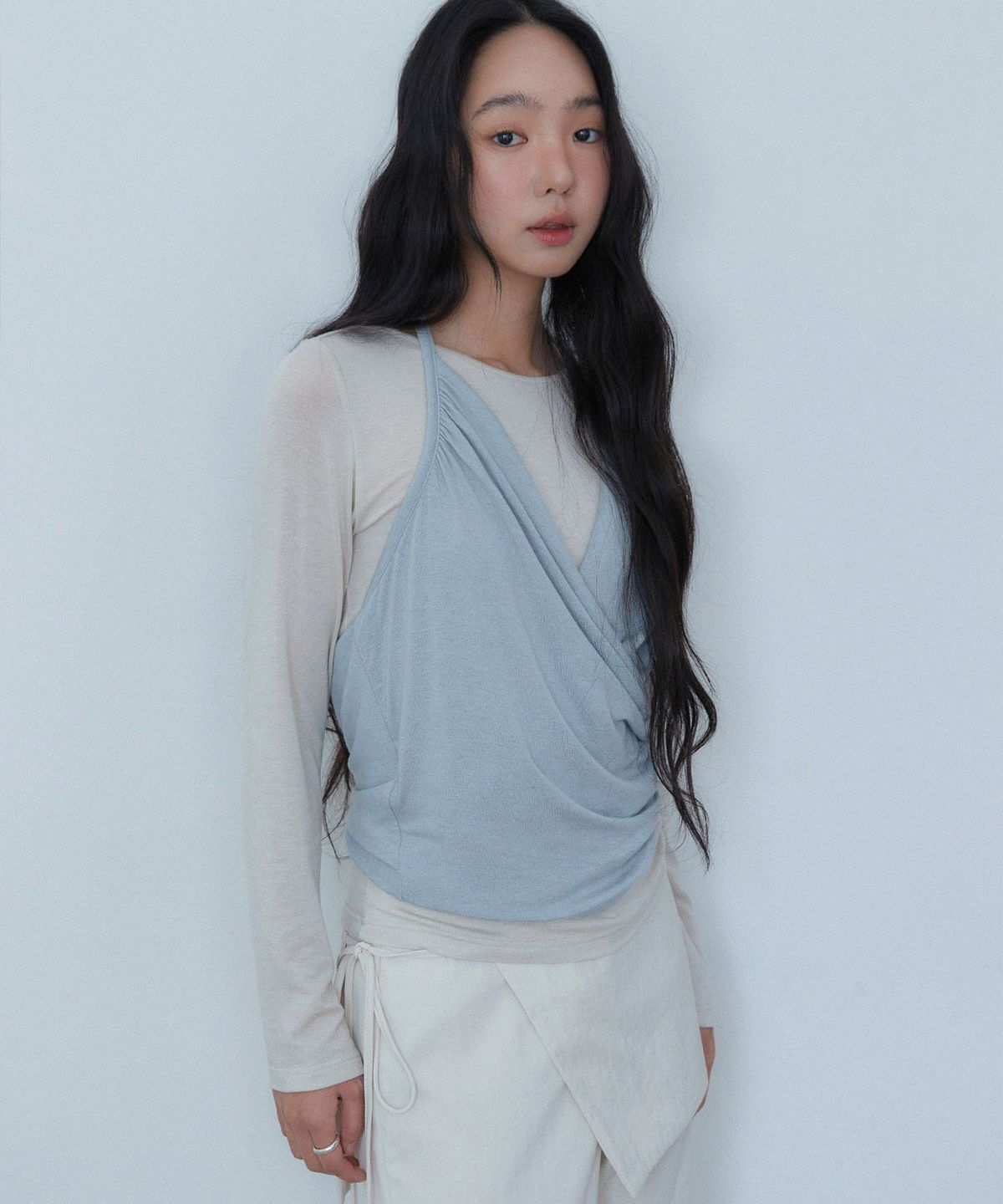 아우로(OURO) [여울PICK] DRAPED HALTER LAYERED SET-UP