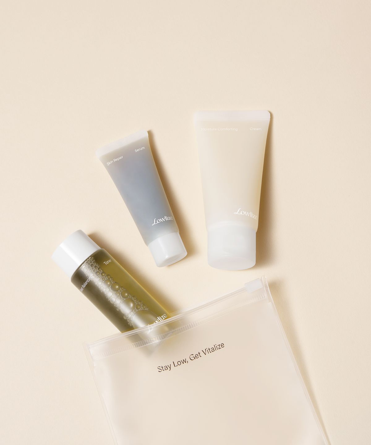 로우라이즈(LOWLIZE) 카밍 트래블 키트 (토너47ml+세럼20ml+크림40ml)