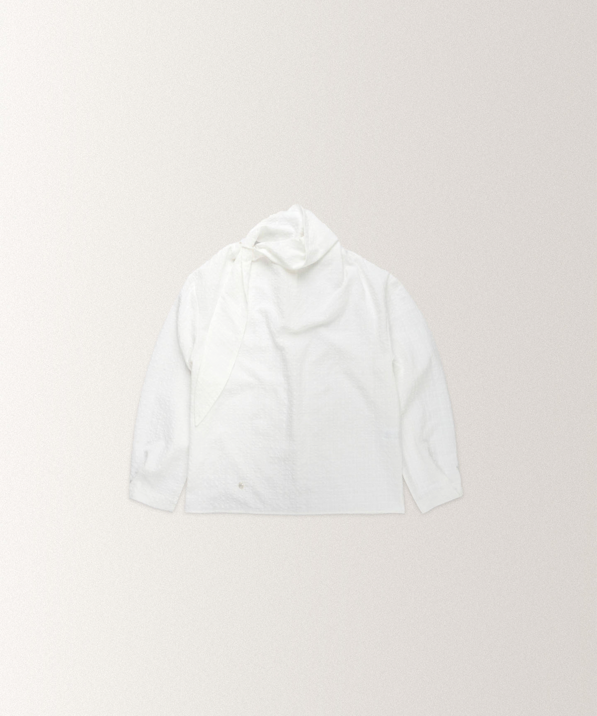 아우로(OURO) SCARF TIE BLOUSE [ WHITE ]