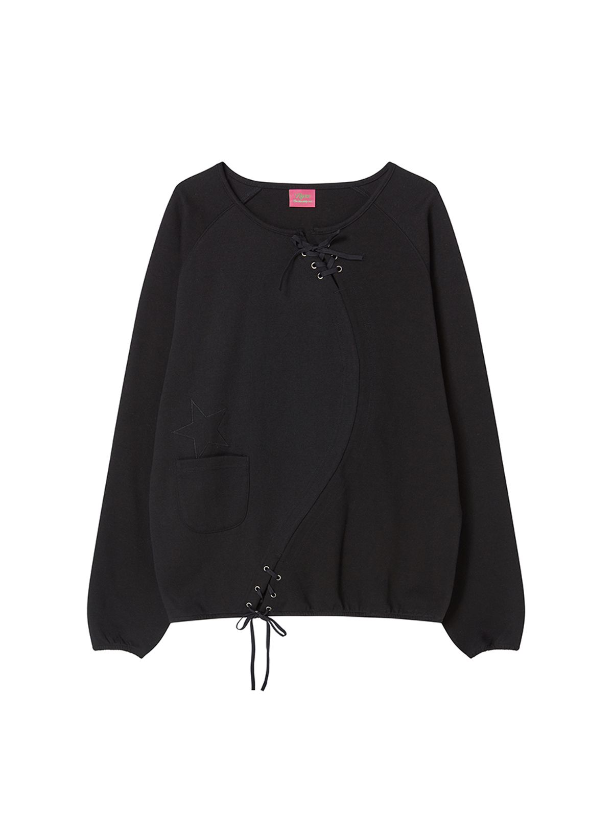 엔와이엑스엑스(NYXX) STAR APLIQUE CREWNECK BLACK