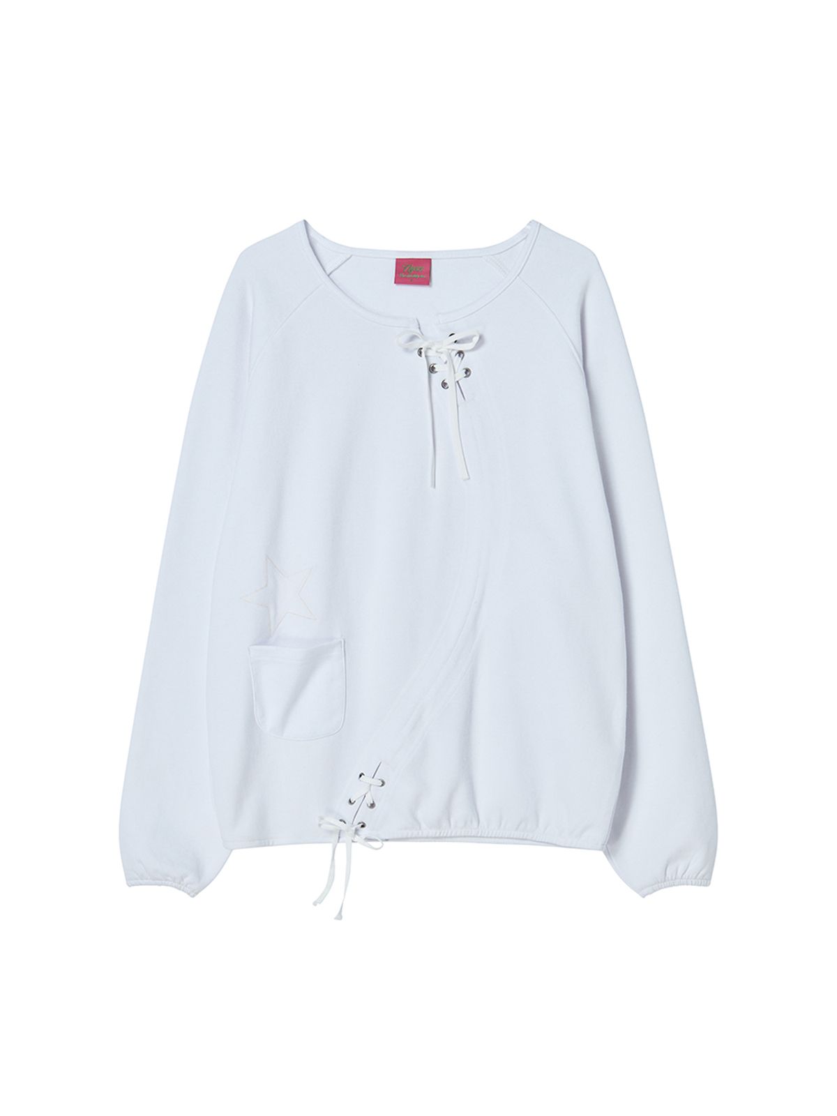 엔와이엑스엑스(NYXX) STAR APLIQUE CREWNECK WHITE
