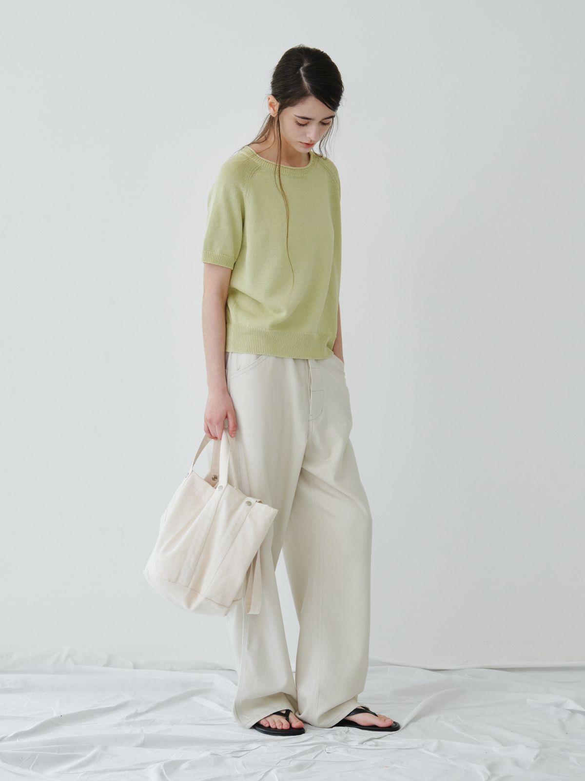 리플레인(REPLAIN) WIDE DENIM PANTS_IVORY