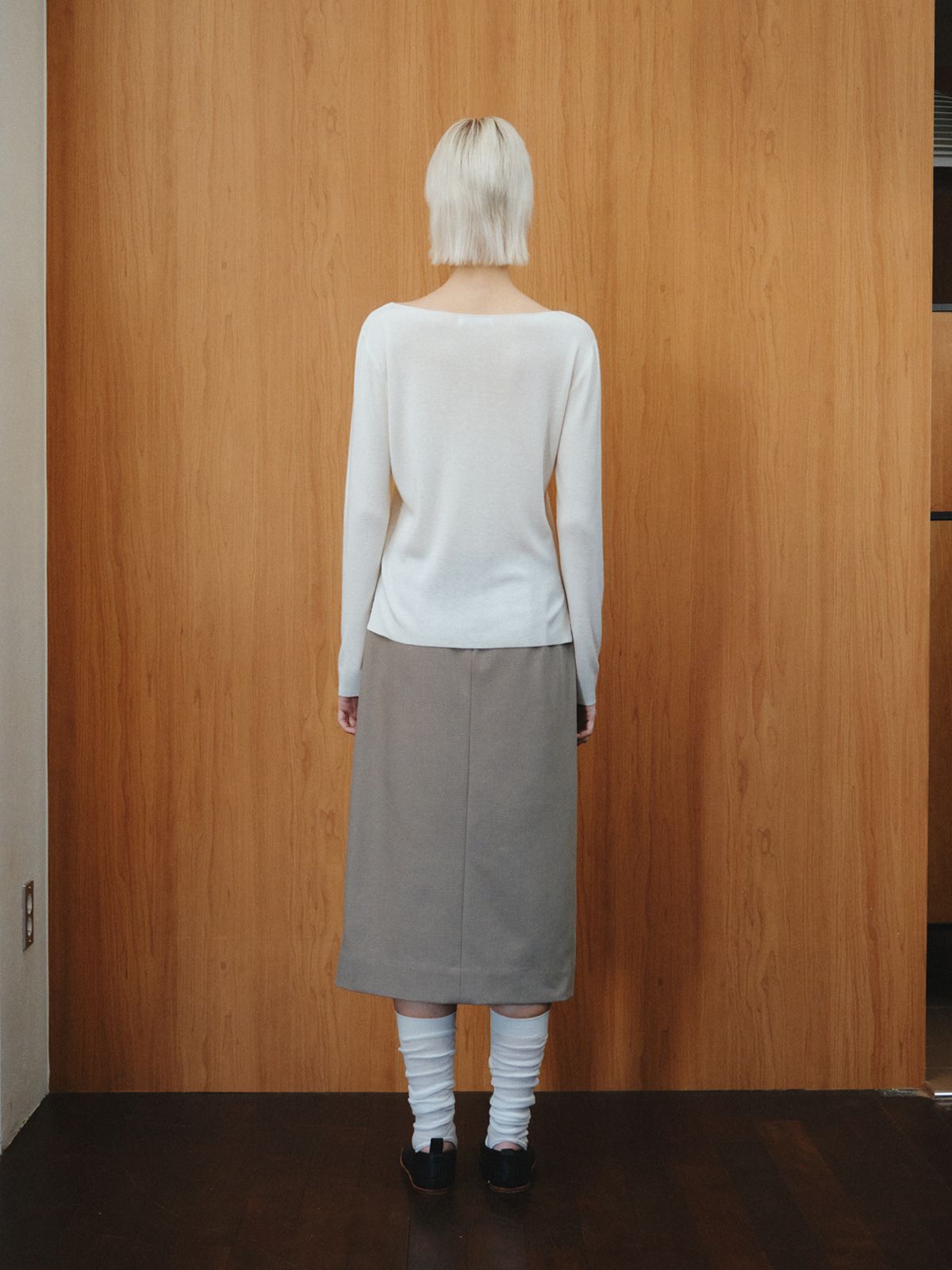 리플레인(REPLAIN) BOAT NECK PULLOVER_IVORY