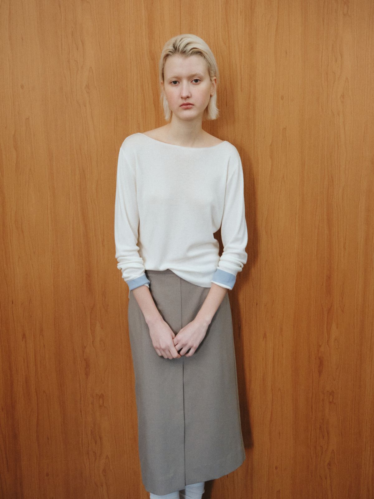 리플레인(REPLAIN) BOAT NECK PULLOVER_IVORY