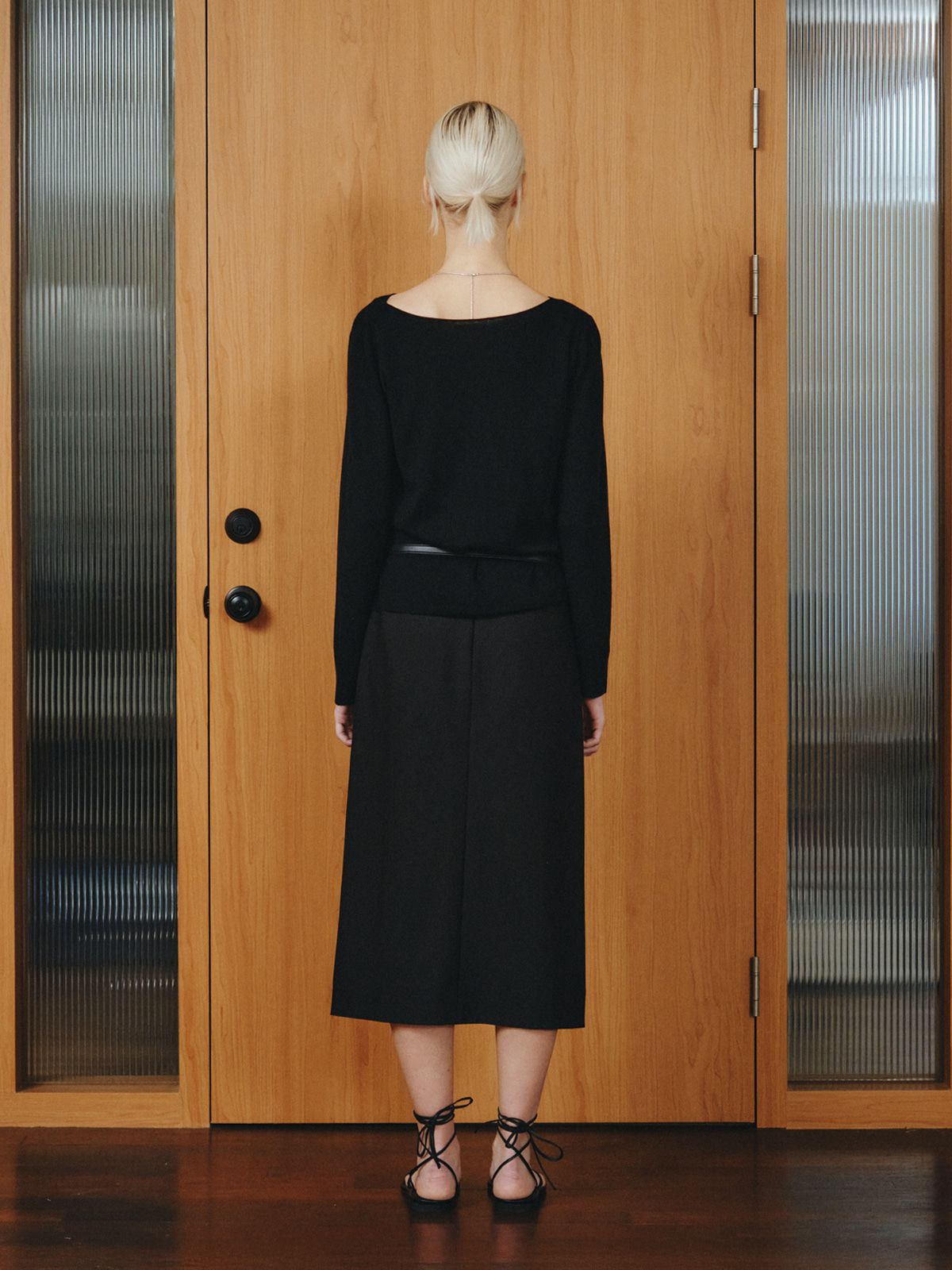 리플레인(REPLAIN) BOAT NECK PULLOVER_BLACK