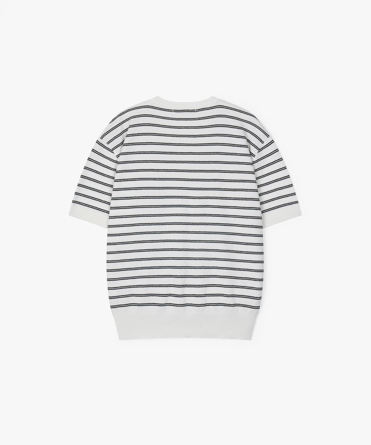 플로즈룸(FLAWSROOM) Stripe Henleyneck Cotton Knit IVORY