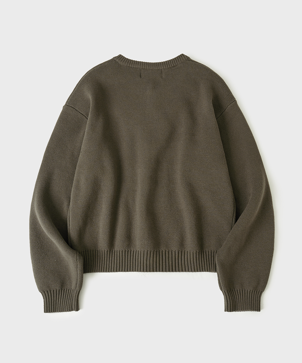후브스(HOOVES) 히든 버튼 크롭 가디건[올리브]