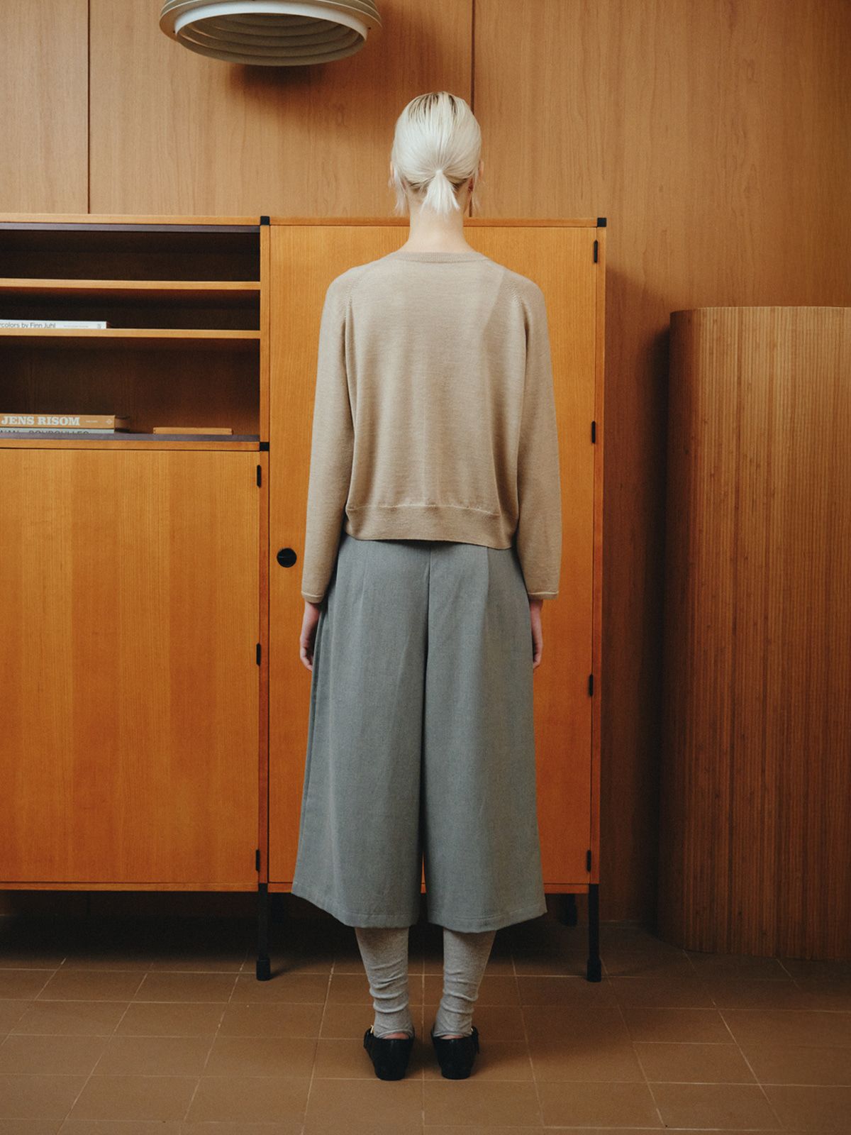 리플레인(REPLAIN) WOOL ROUND CARDIGAN_BEIGE