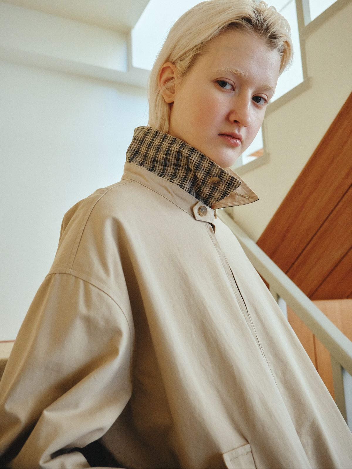 리플레인(REPLAIN) COTTON BLOUSON_BEIGE