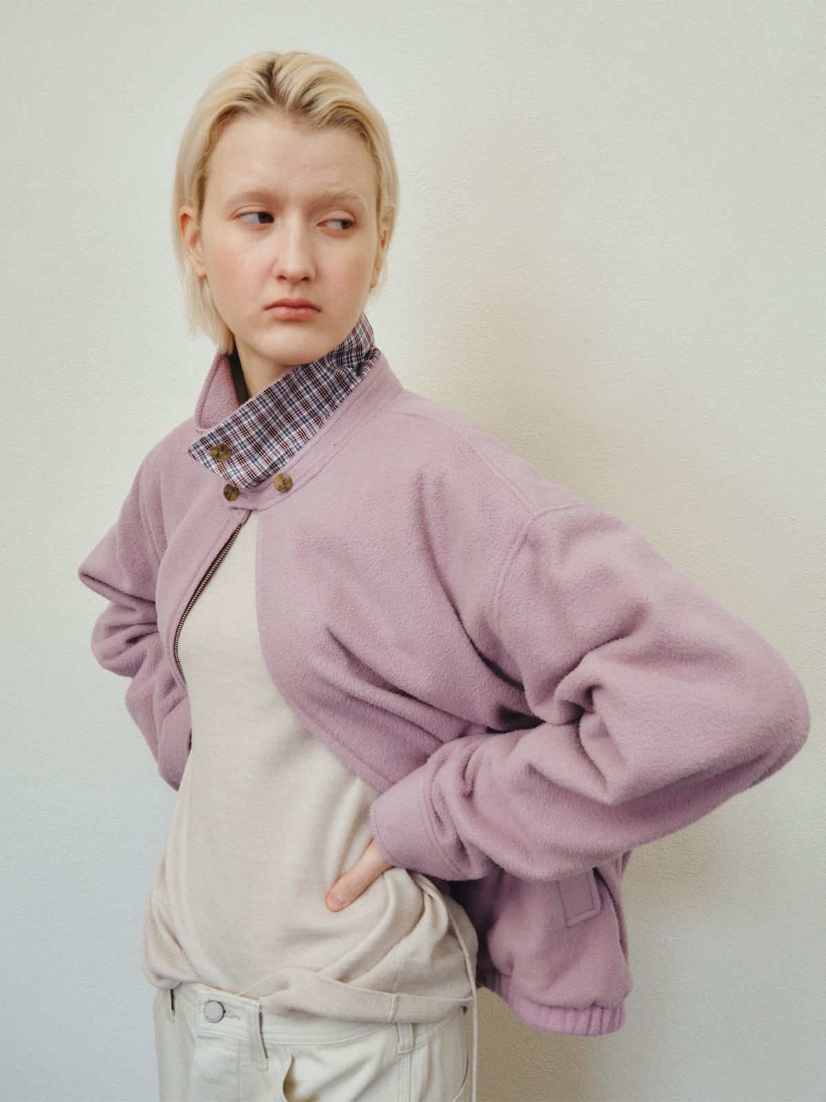 리플레인(REPLAIN) SOFT FLEECE BLOUSON_LILAC
