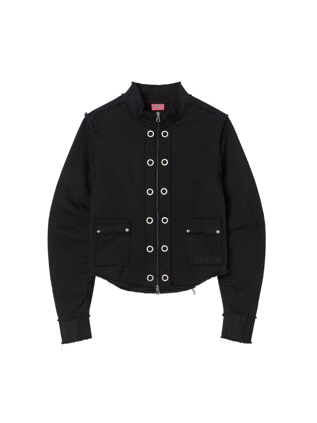 엔와이엑스엑스(NYXX) EYELET COTTON JACKET BLACK