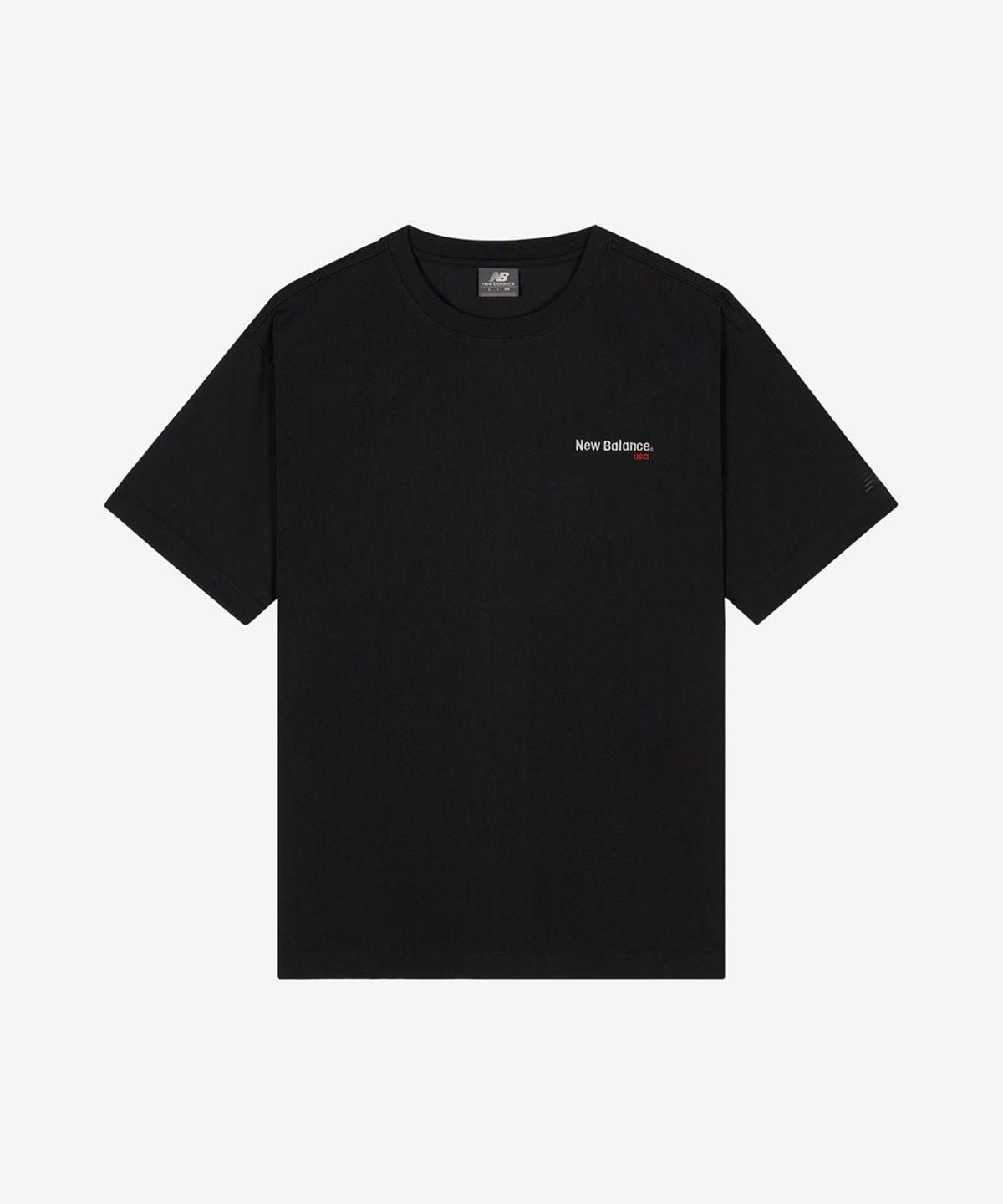 뉴발란스(NEW BALANCE) NBNEG21433 / UNI 에센셜 빅로고 반팔티 (BLACK)
