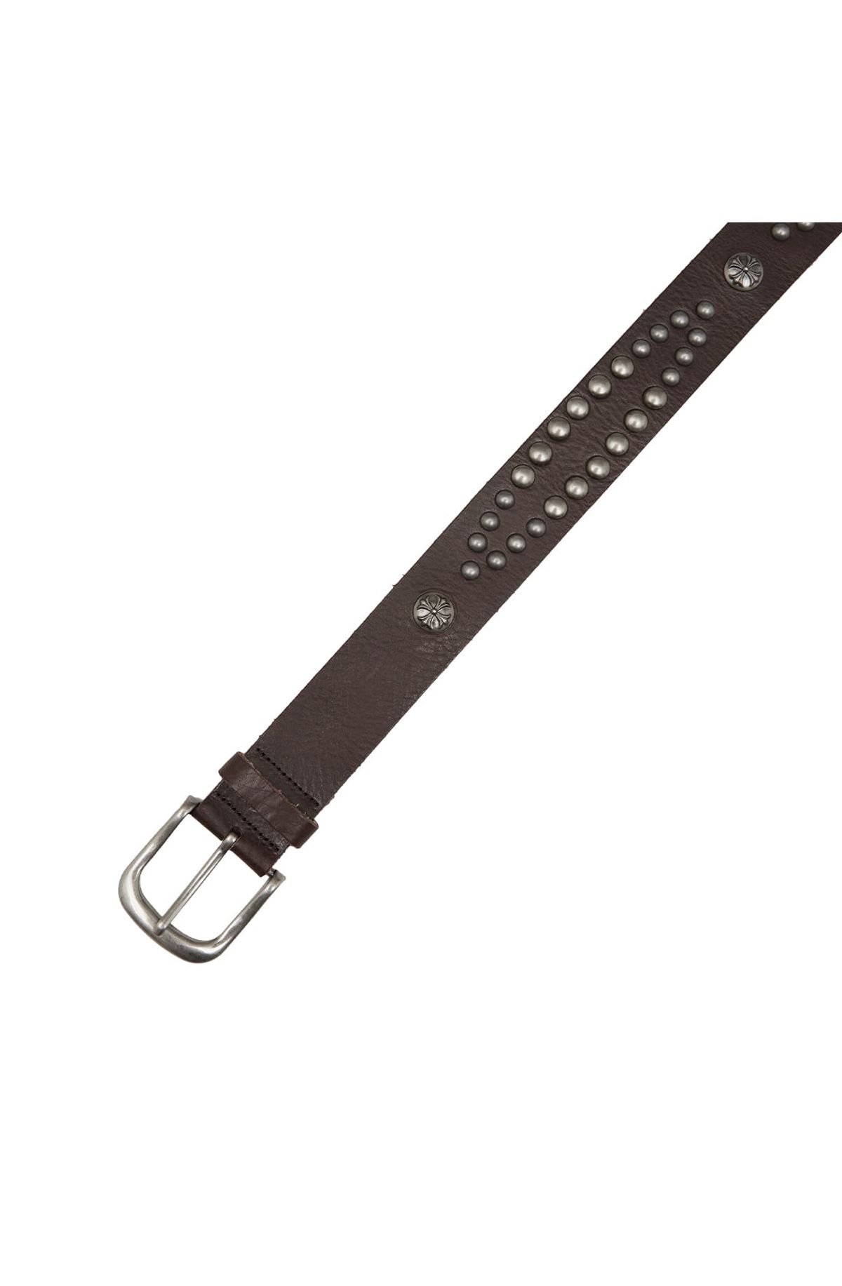 메아(MEA) STUD LEATHER BELT [BROWN]