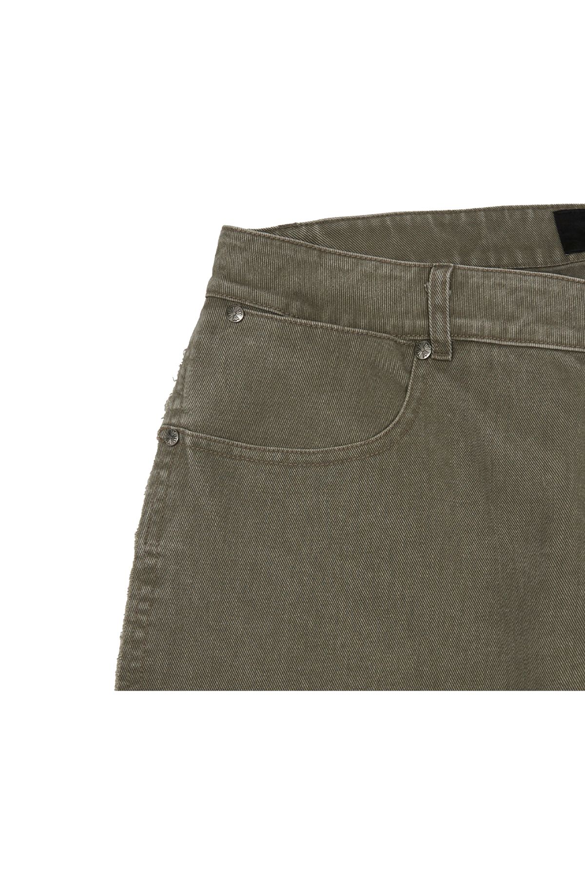 메아(MEA) VINTAGE WASHED SEMI-BOOTS CUT PANTS [OLIVE]