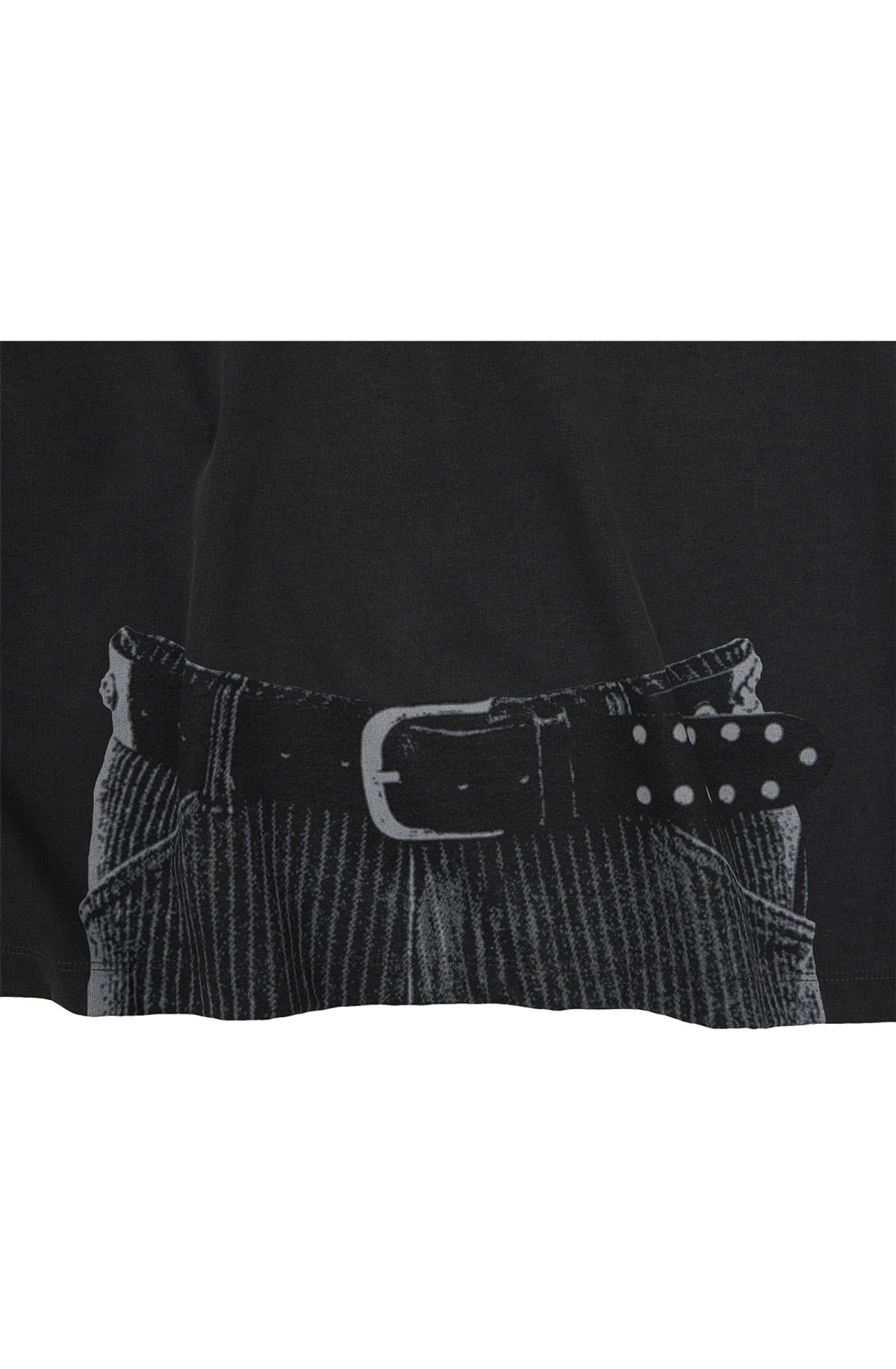 메아(MEA) ILLUSION PRINTED L/S TOP [CHARCOAL]