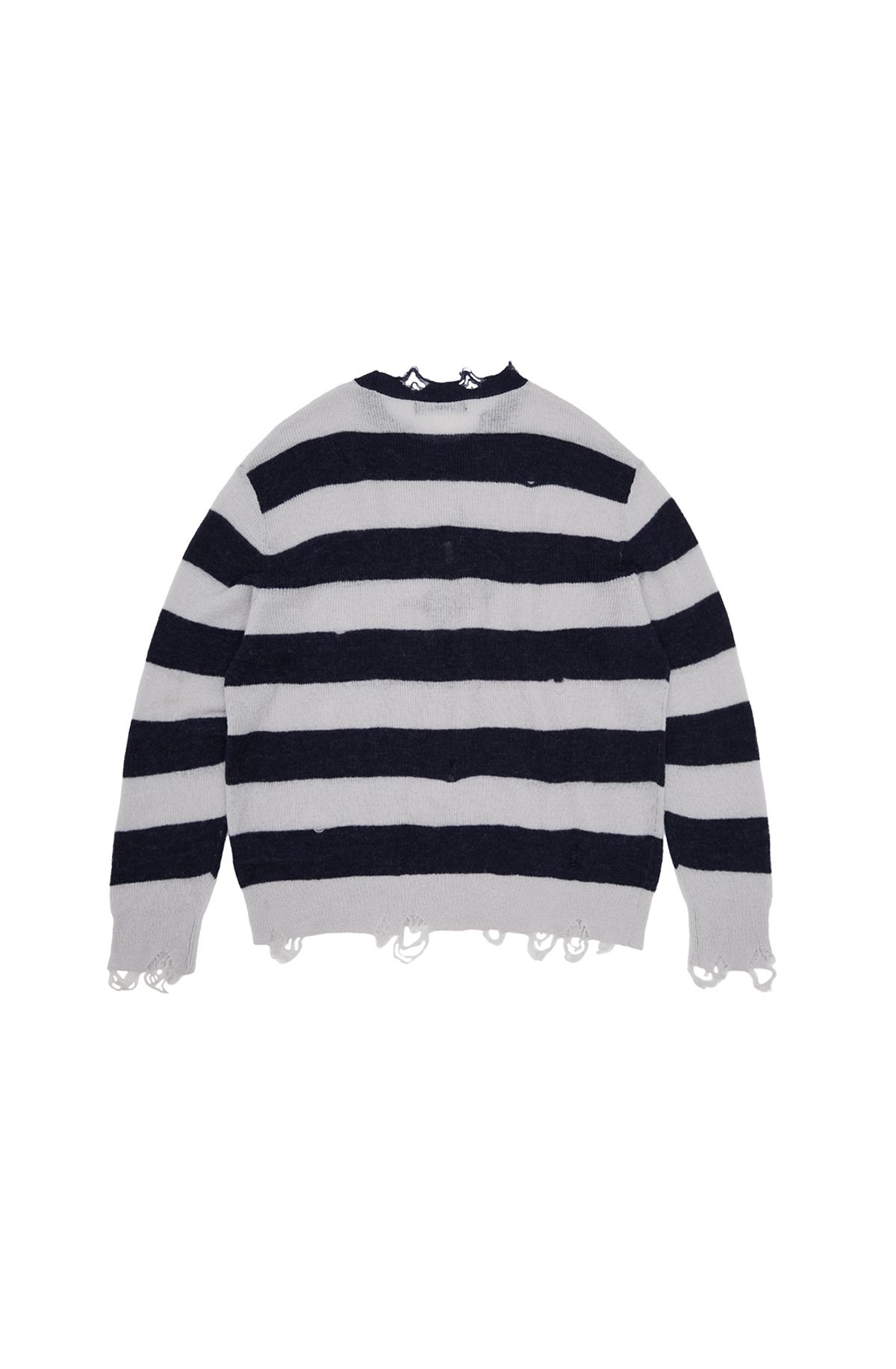 메아(MEA) VINTAGE STRIPED LIGHTWEIGHT KNIT [NAVY]