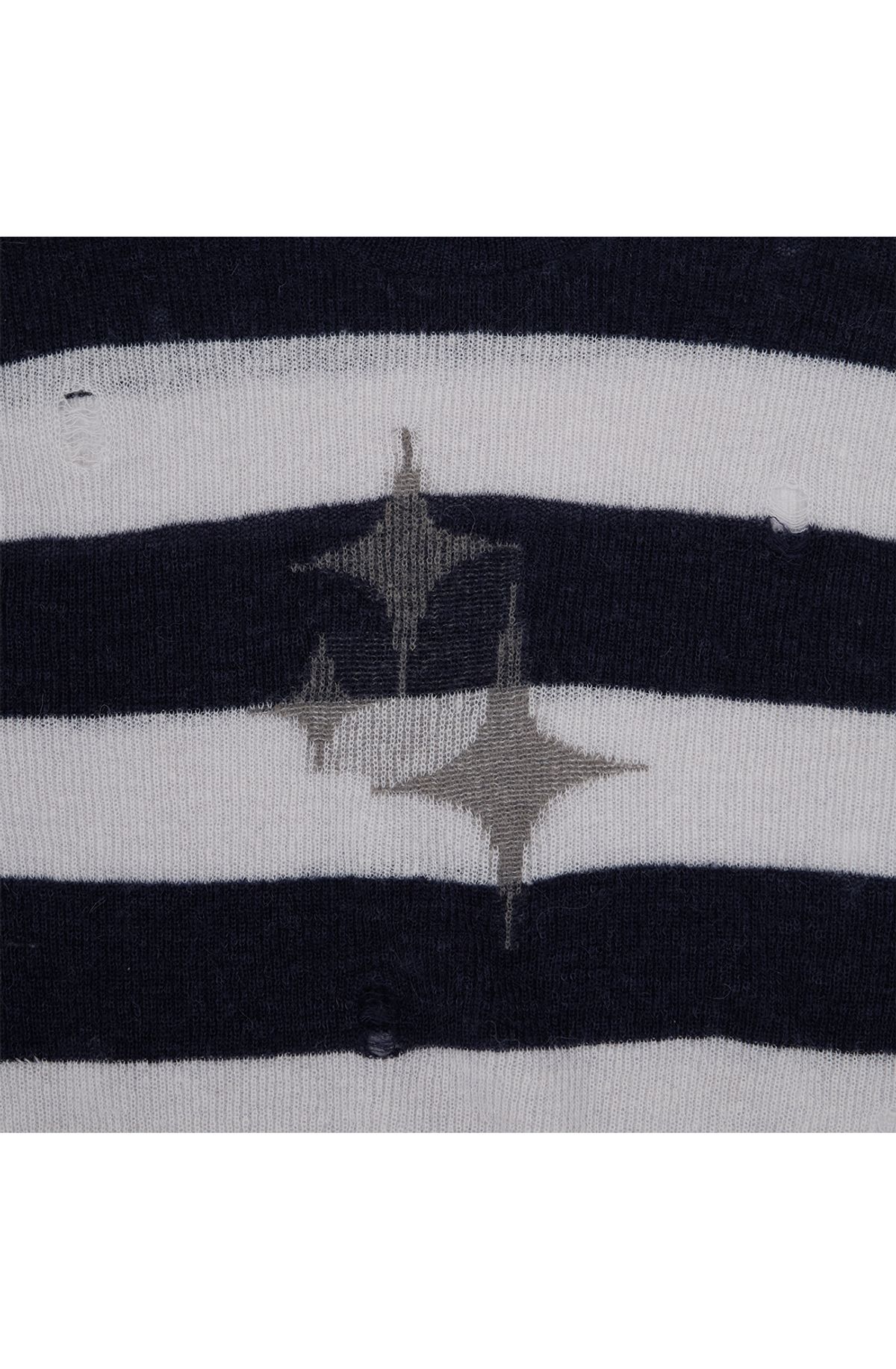 메아(MEA) VINTAGE STRIPED LIGHTWEIGHT KNIT [NAVY]