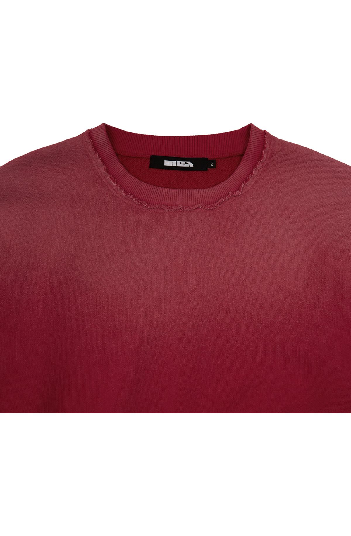 메아(MEA) VINTAGE WASHED PATCH SWEATSHIRT [RED]