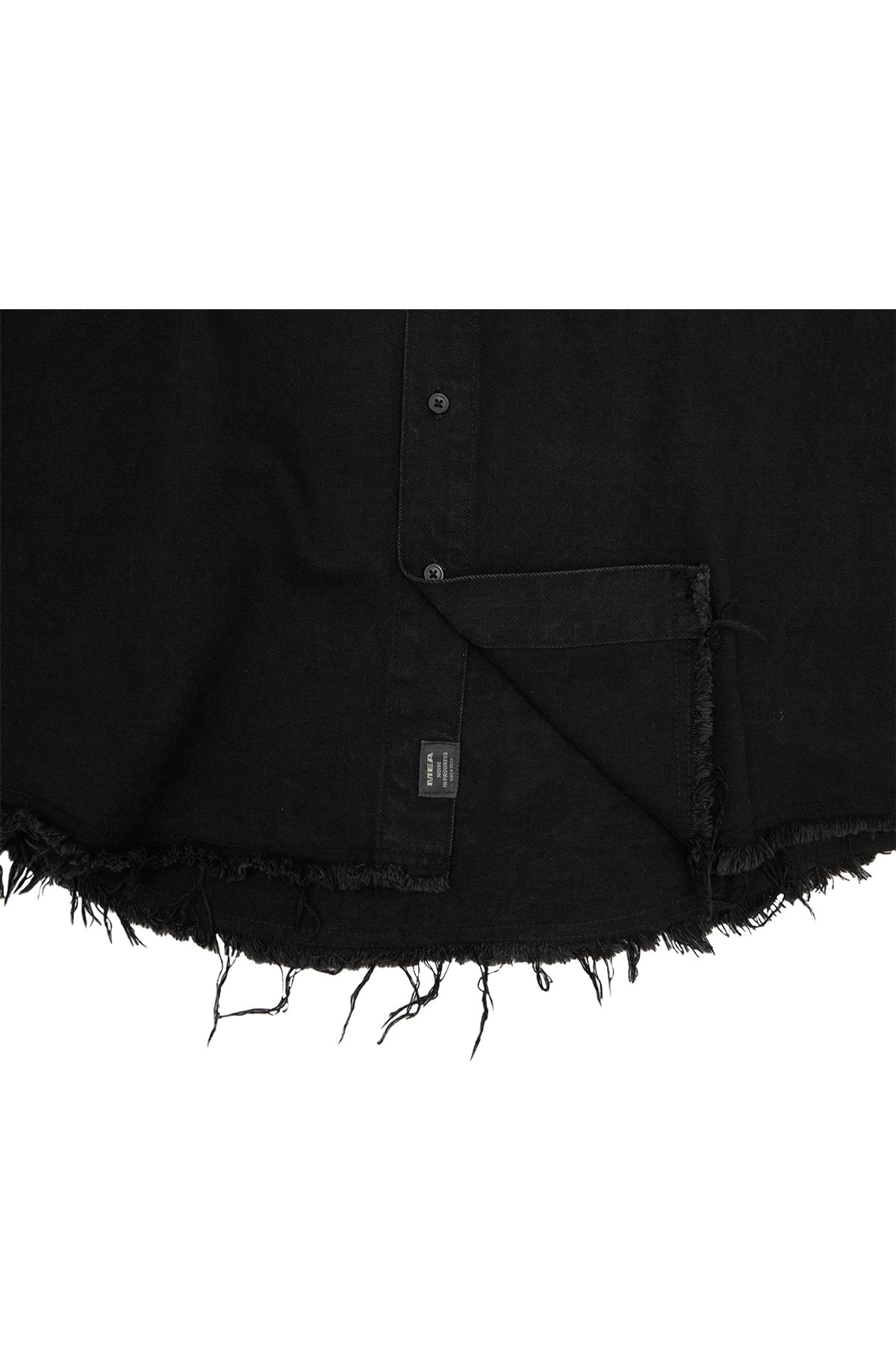 메아(MEA) VINTAGE LETTER DENIM SHIRT [BLACK]