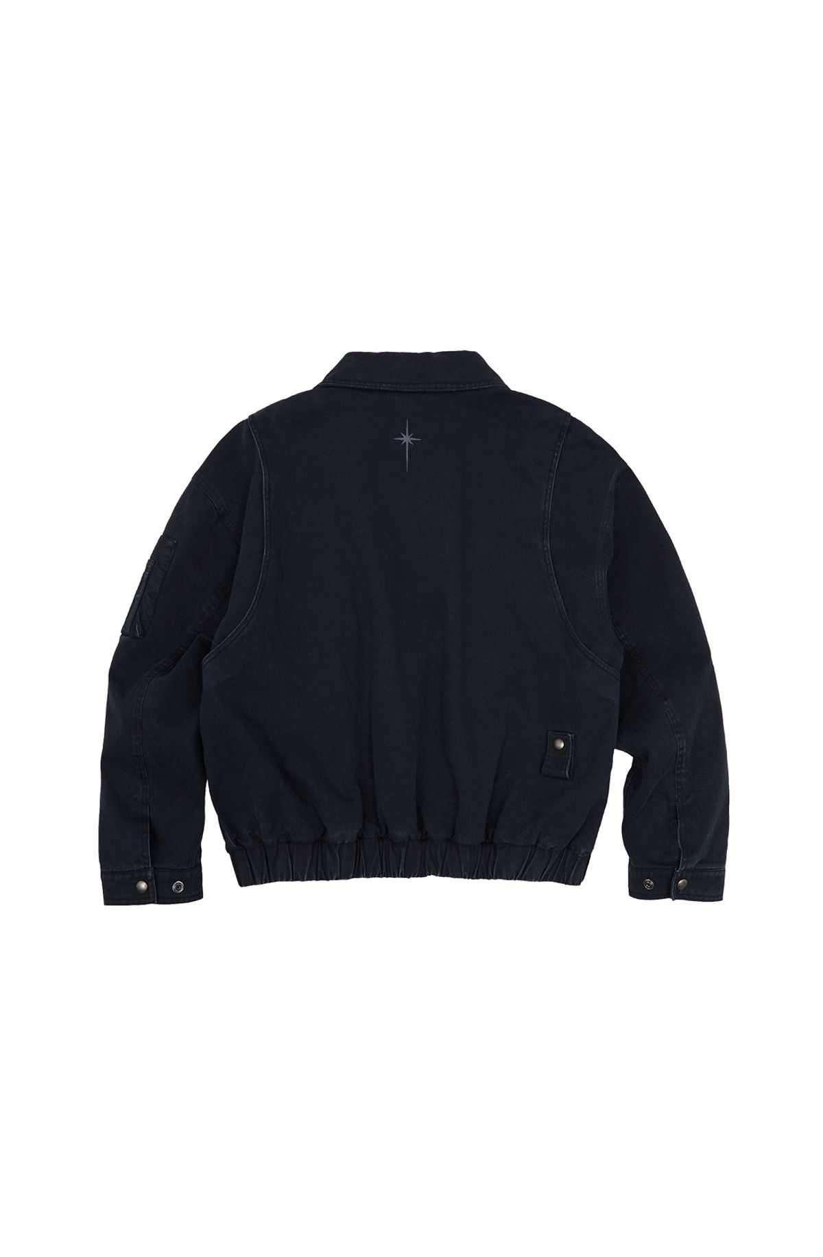 메아(MEA) VINTAGE WASHED STUD BOMBER [DARK NAVY]
