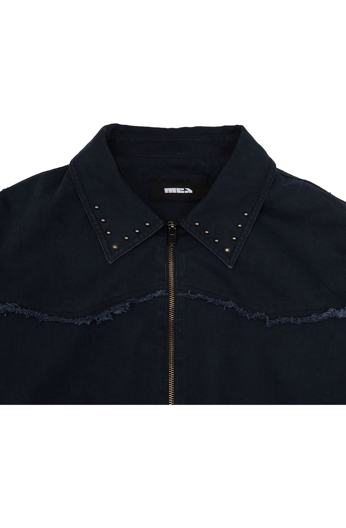 메아(MEA) VINTAGE WASHED STUD BOMBER [DARK NAVY]