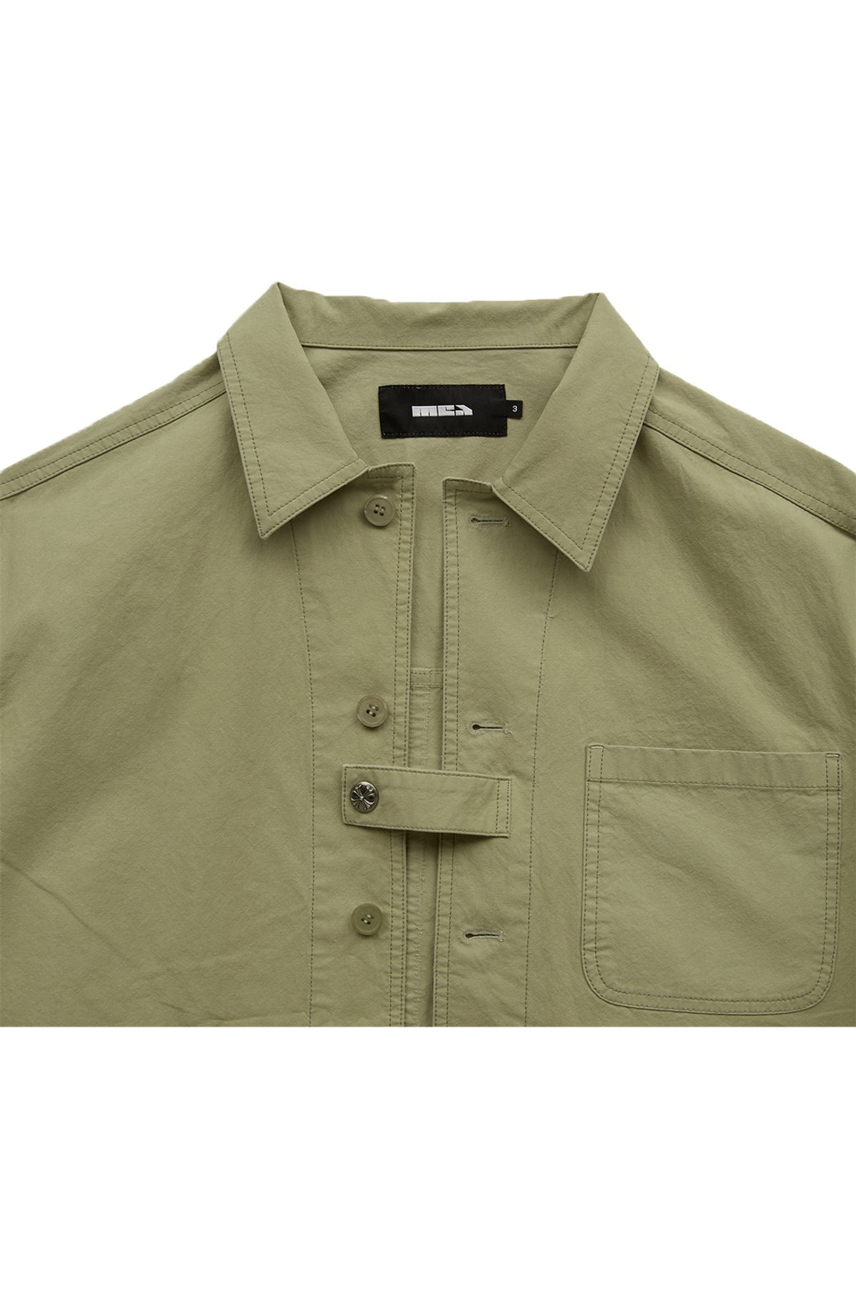 메아(MEA) STUD CHORE JACKET [LIGHT OLIVE]