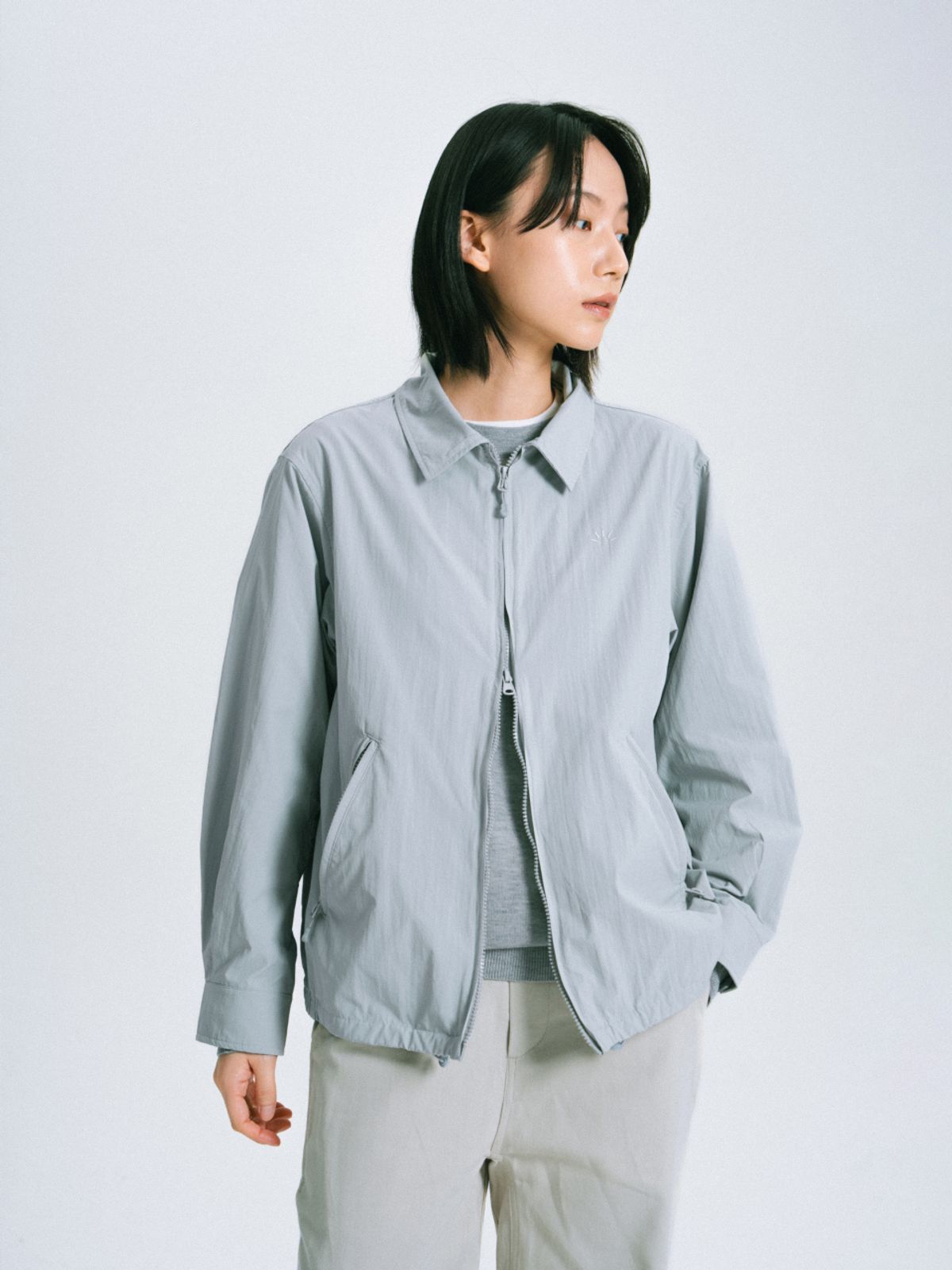 해브해드(HAVE HAD) 컴포트 드리즐러 자켓 (블루 그레이)