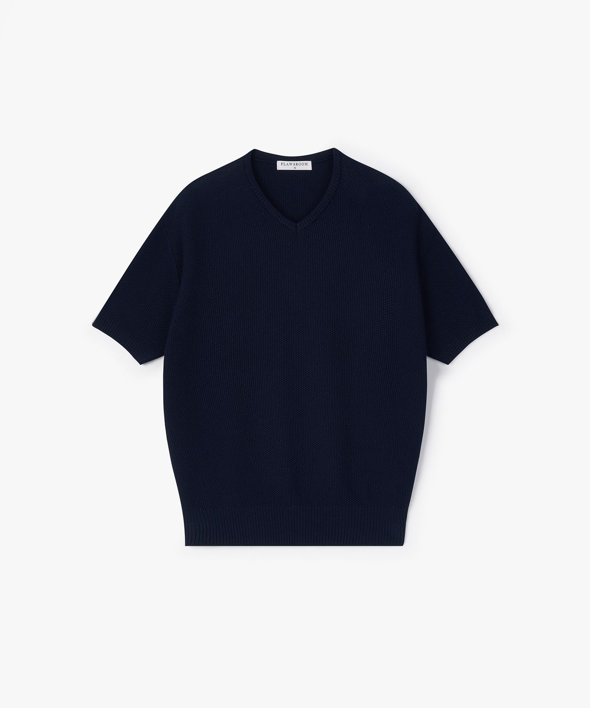 플로즈룸(FLAWSROOM) Light V Neck Cotton Knit NAVY