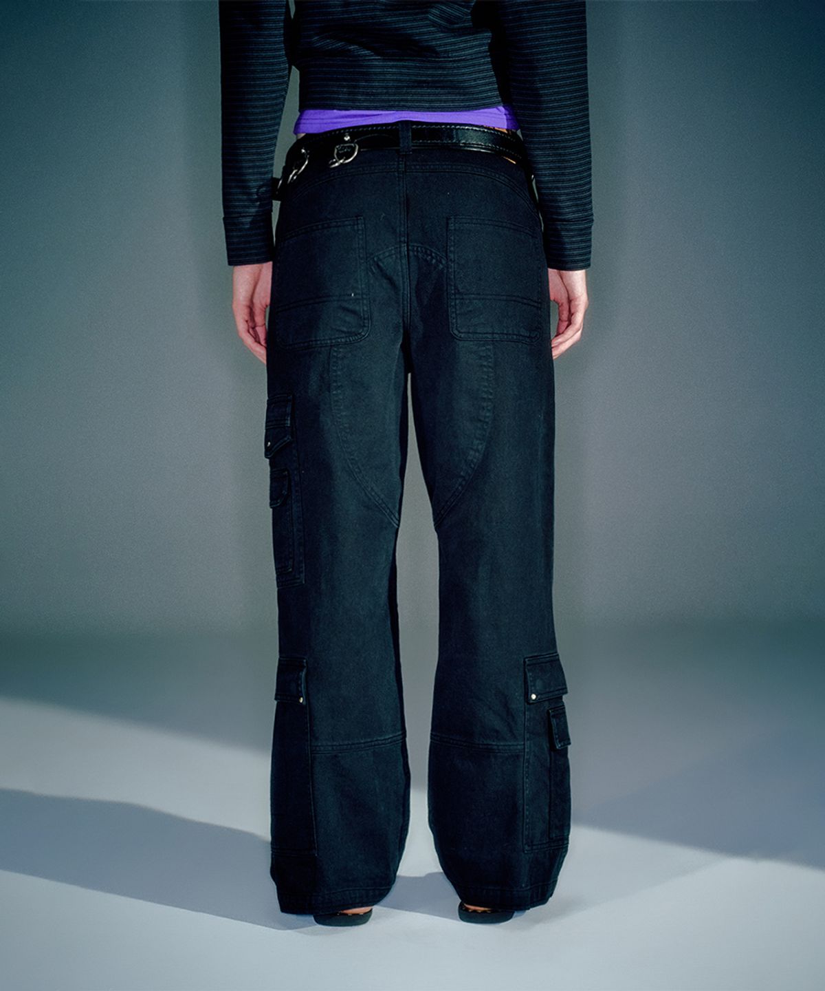 베이컨트 아카이브(VACANT ARCHIVE) (WOMEN) ROWAN CARGO PANTS BLACK
