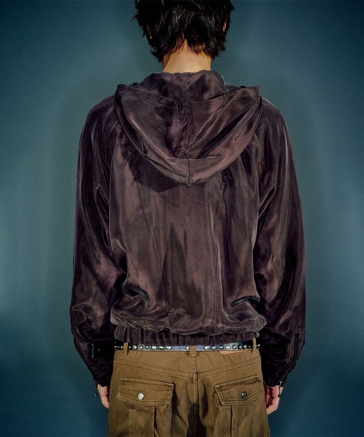 베이컨트 아카이브(VACANT ARCHIVE) MEN ELIO CUPRA HOODIE JACKET BROWN