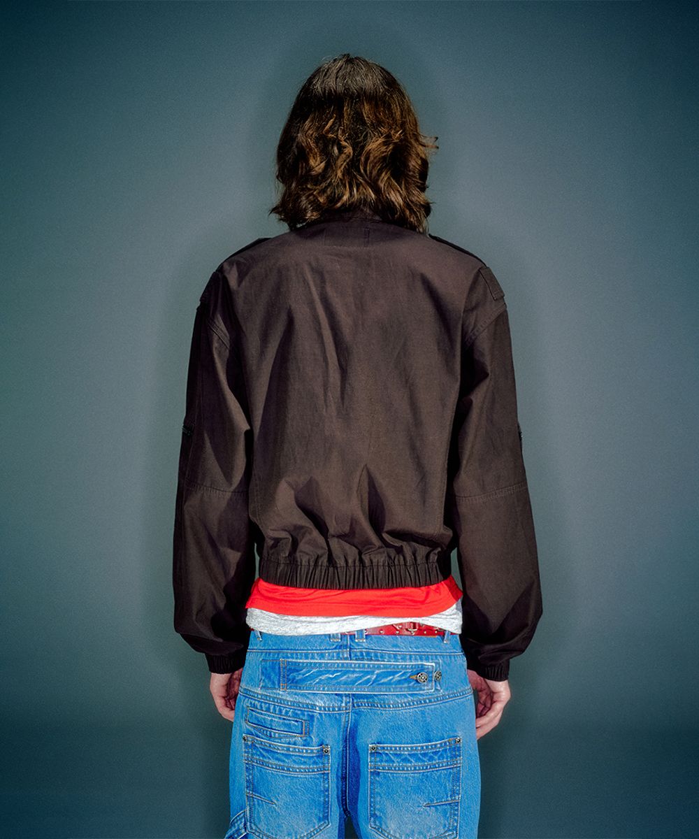 베이컨트 아카이브(VACANT ARCHIVE) MEN ZAKA BOMBER JACKET BROWN