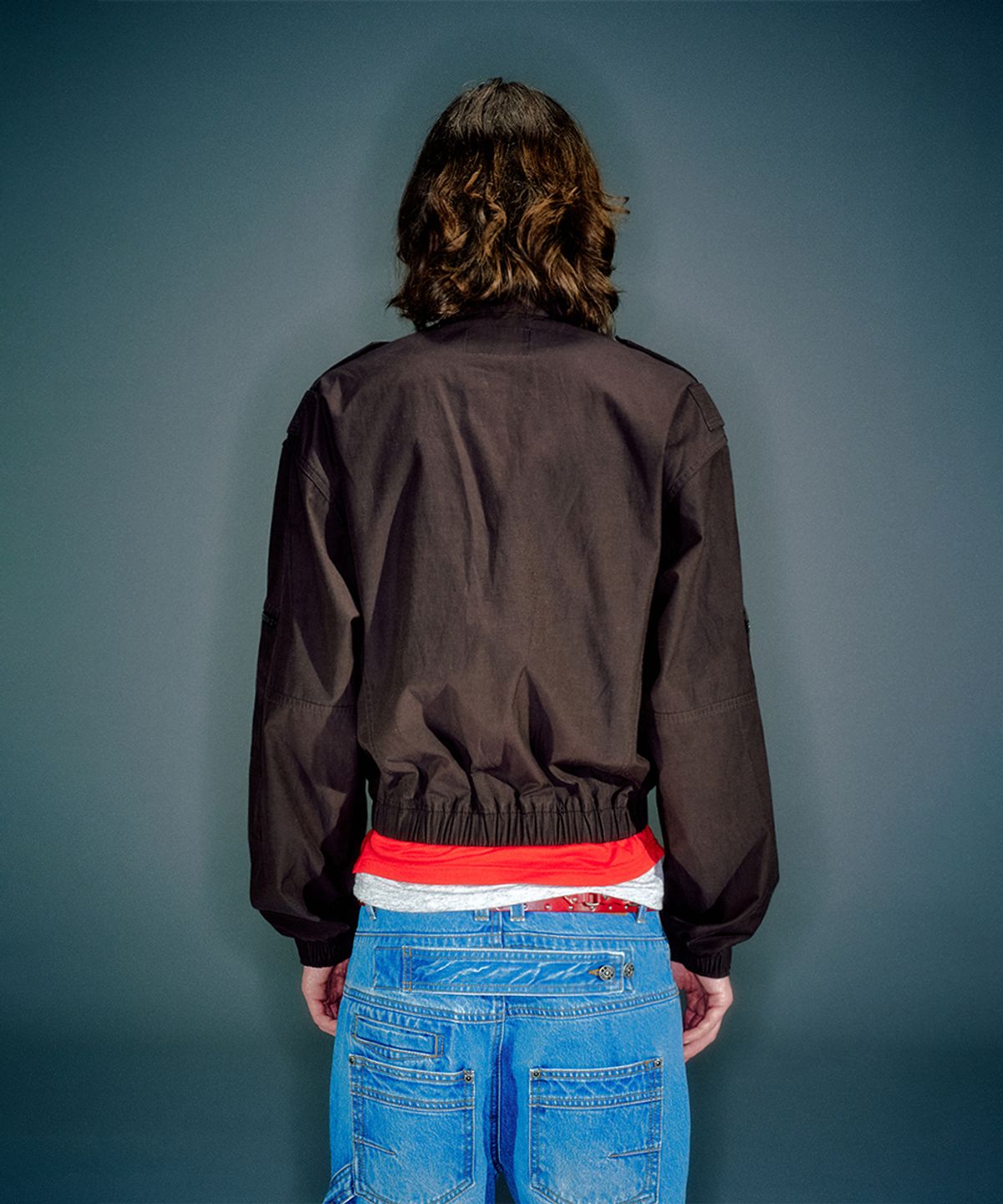 베이컨트 아카이브(VACANT ARCHIVE) MEN ZAKA BOMBER JACKET BROWN