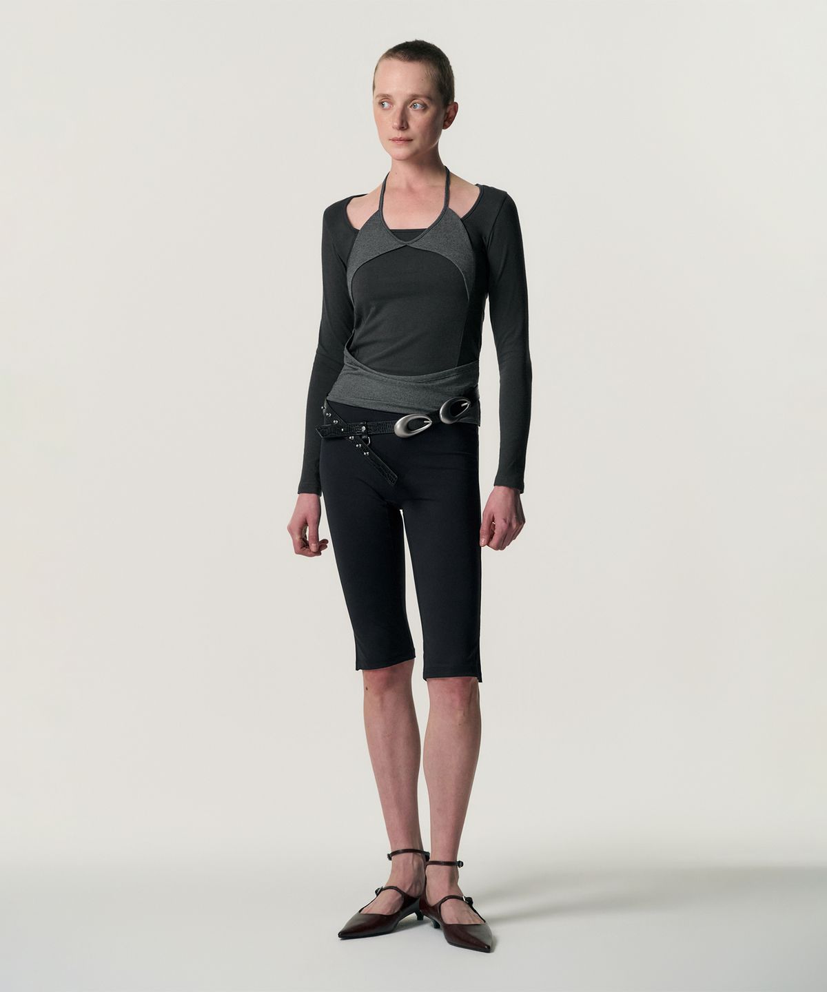 킴지수(KIMZISU) Double Hardware Leather Belt_BLACK