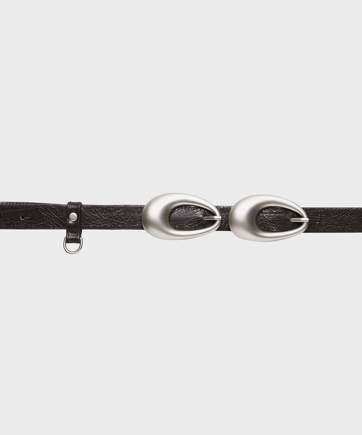 킴지수(KIMZISU) Double Hardware Leather Belt_BROWN