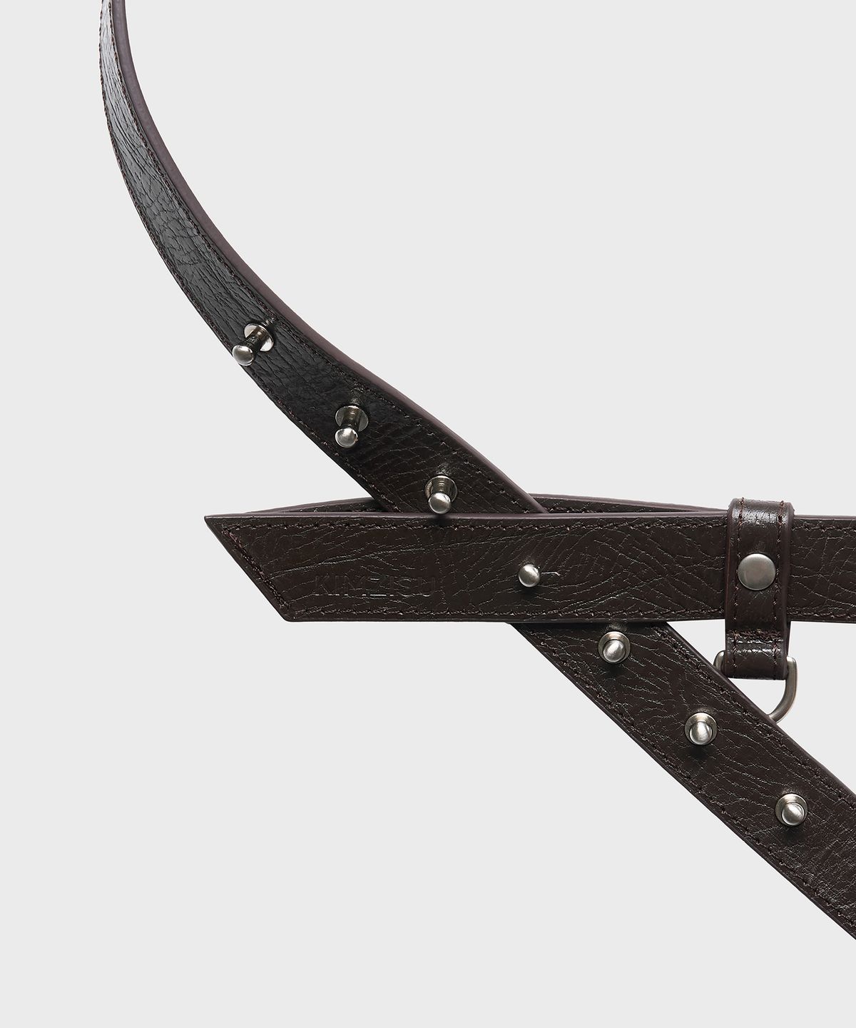 킴지수(KIMZISU) Double Hardware Leather Belt_BROWN