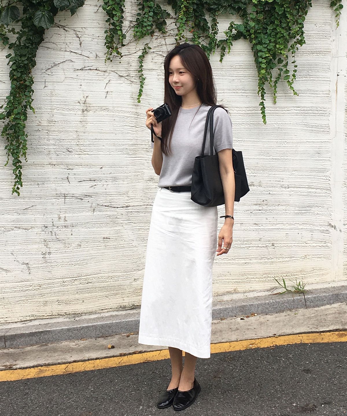 링서울(LINGSEOUL) wool round neck half sleeve knit top-sky blue