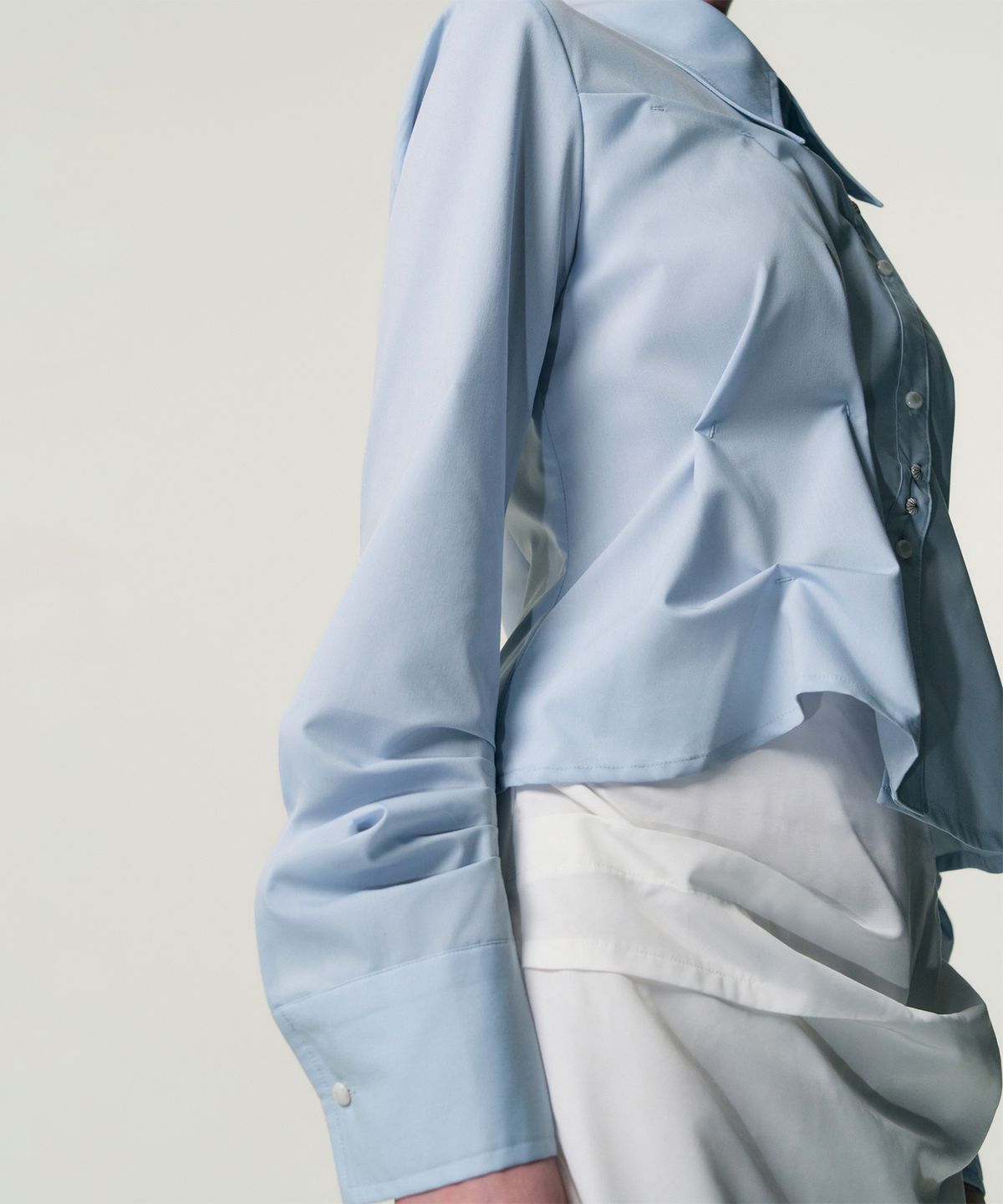 킴지수(KIMZISU) DOZI - Long Sleeve Button Up Shirt_SKY BLUE