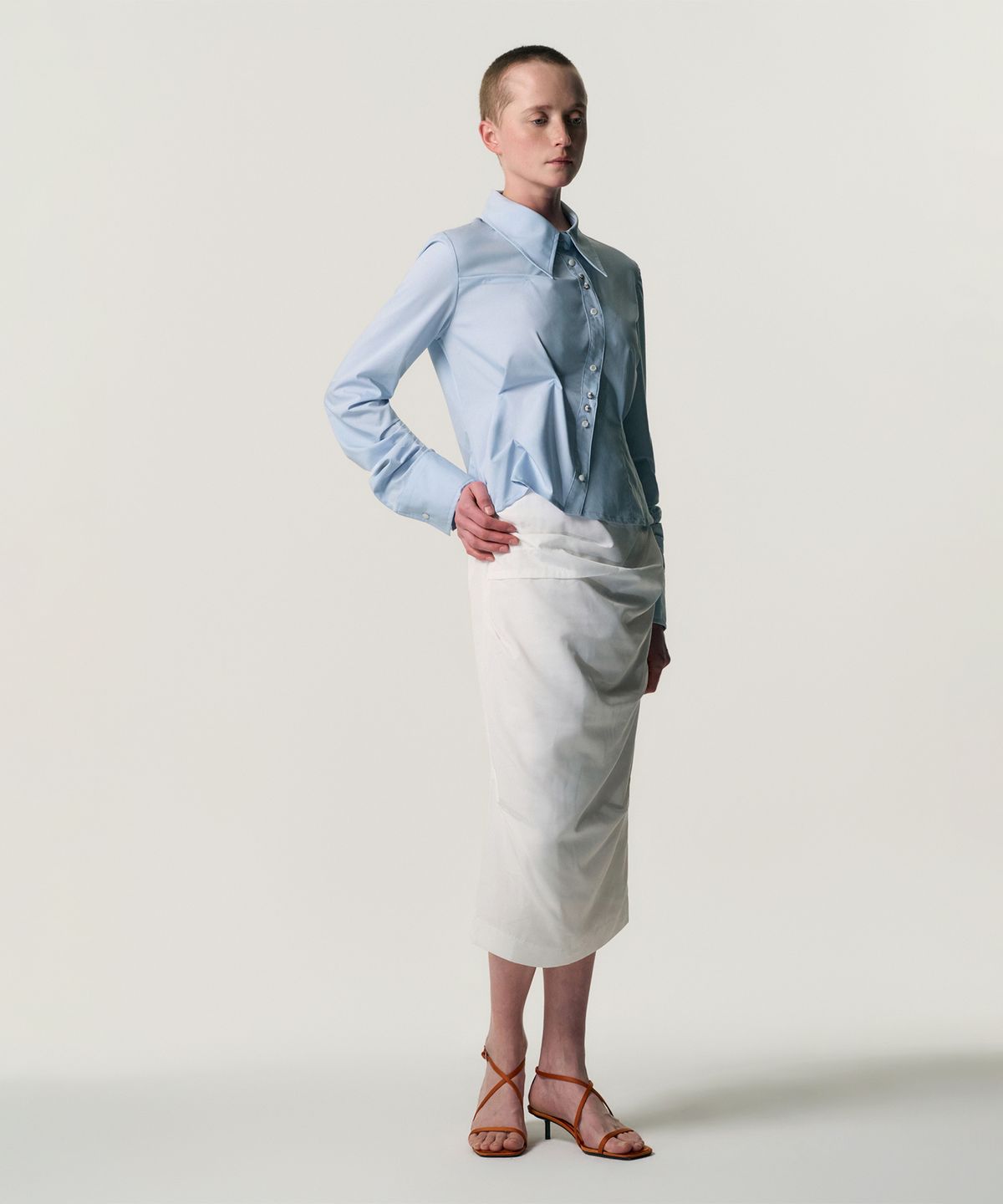 킴지수(KIMZISU) DOZI - Long Sleeve Button Up Shirt_SKY BLUE
