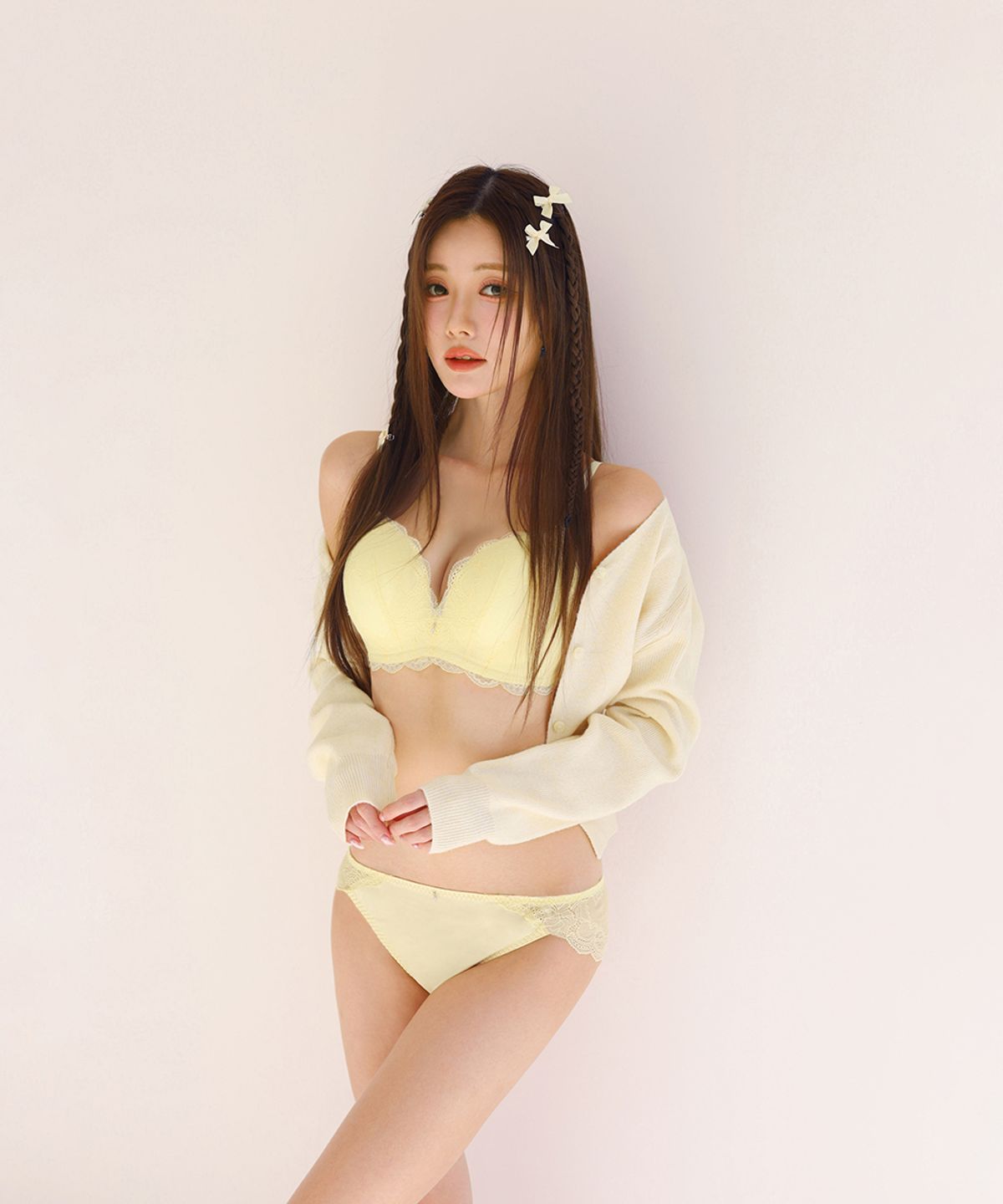 크라시앙(CRASSIANG) 3cm 밀크 레이스브라