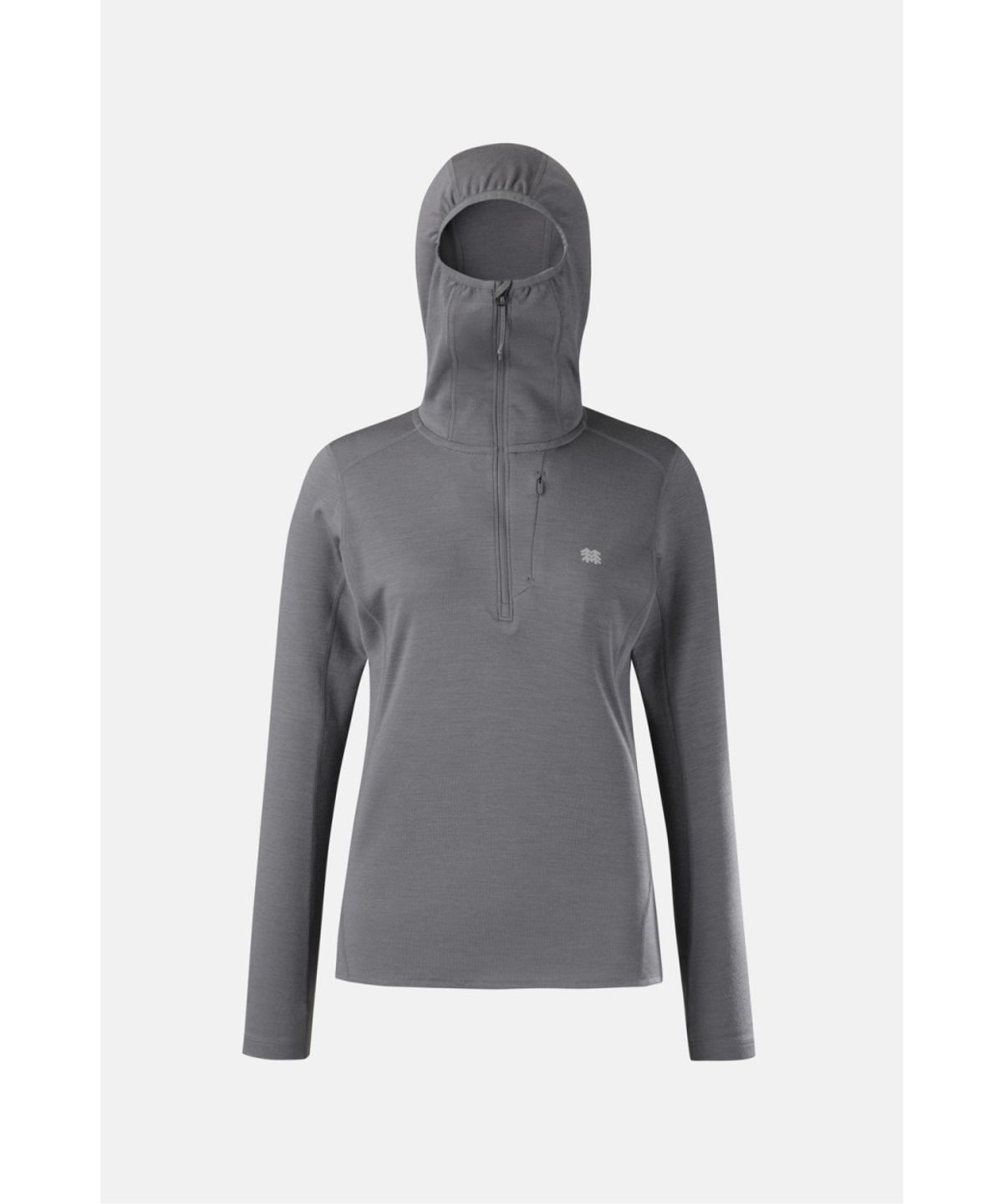 코오롱스포츠(KOLON SPORT) HERO 여성 메리노울 바라클라바 긴팔 티셔츠 JKTBX26042DGY