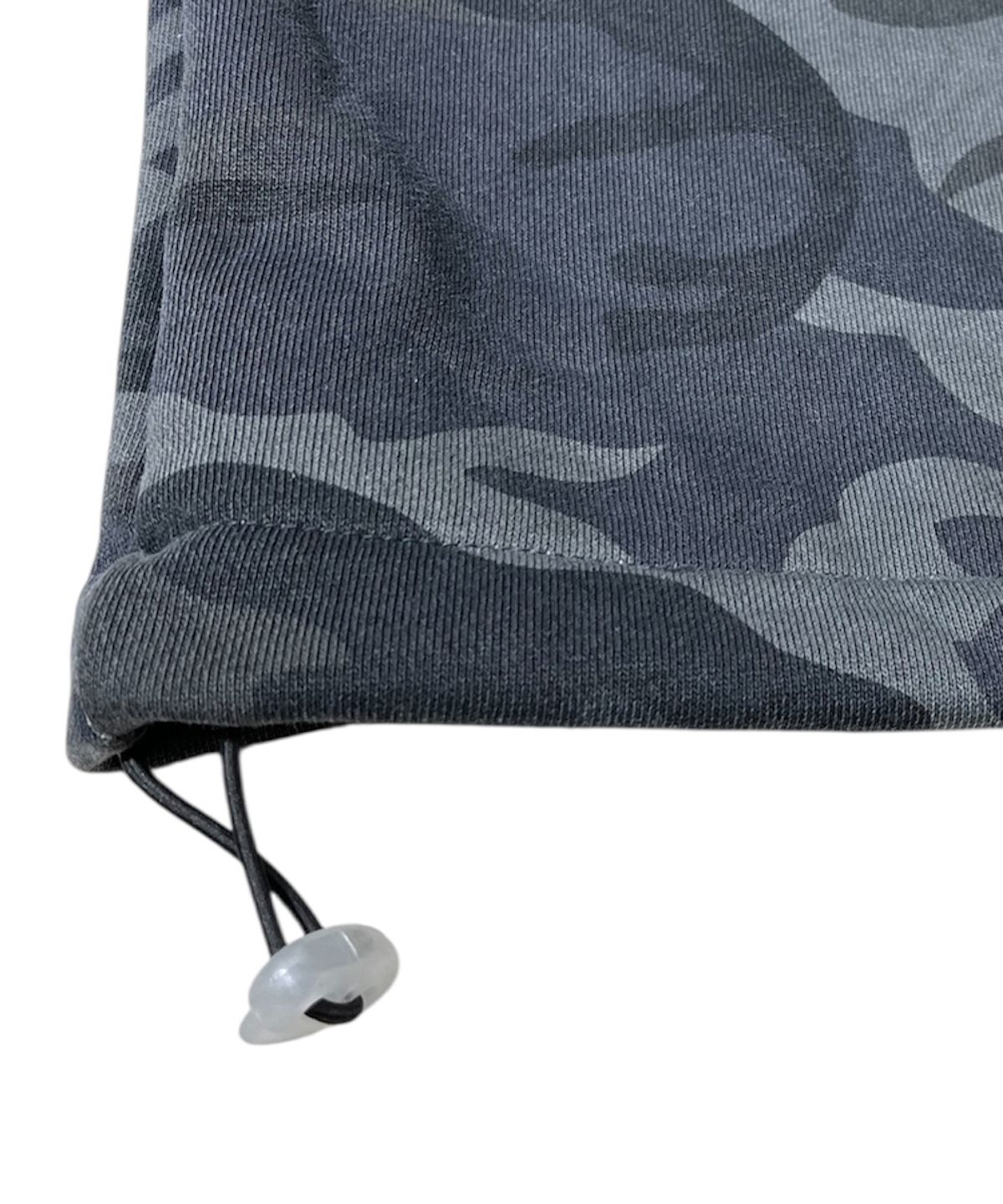 스케이터락(SK8ER ROCK) Cut Off Camouflage Sweat Wide Pants ((gray))