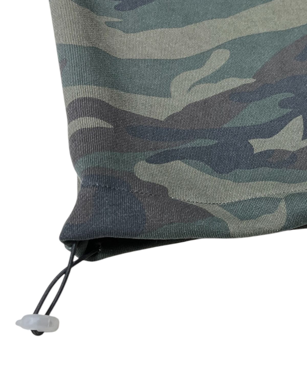 스케이터락(SK8ER ROCK) Cut Off Camouflage Sweat Wide Pants ((khaki))